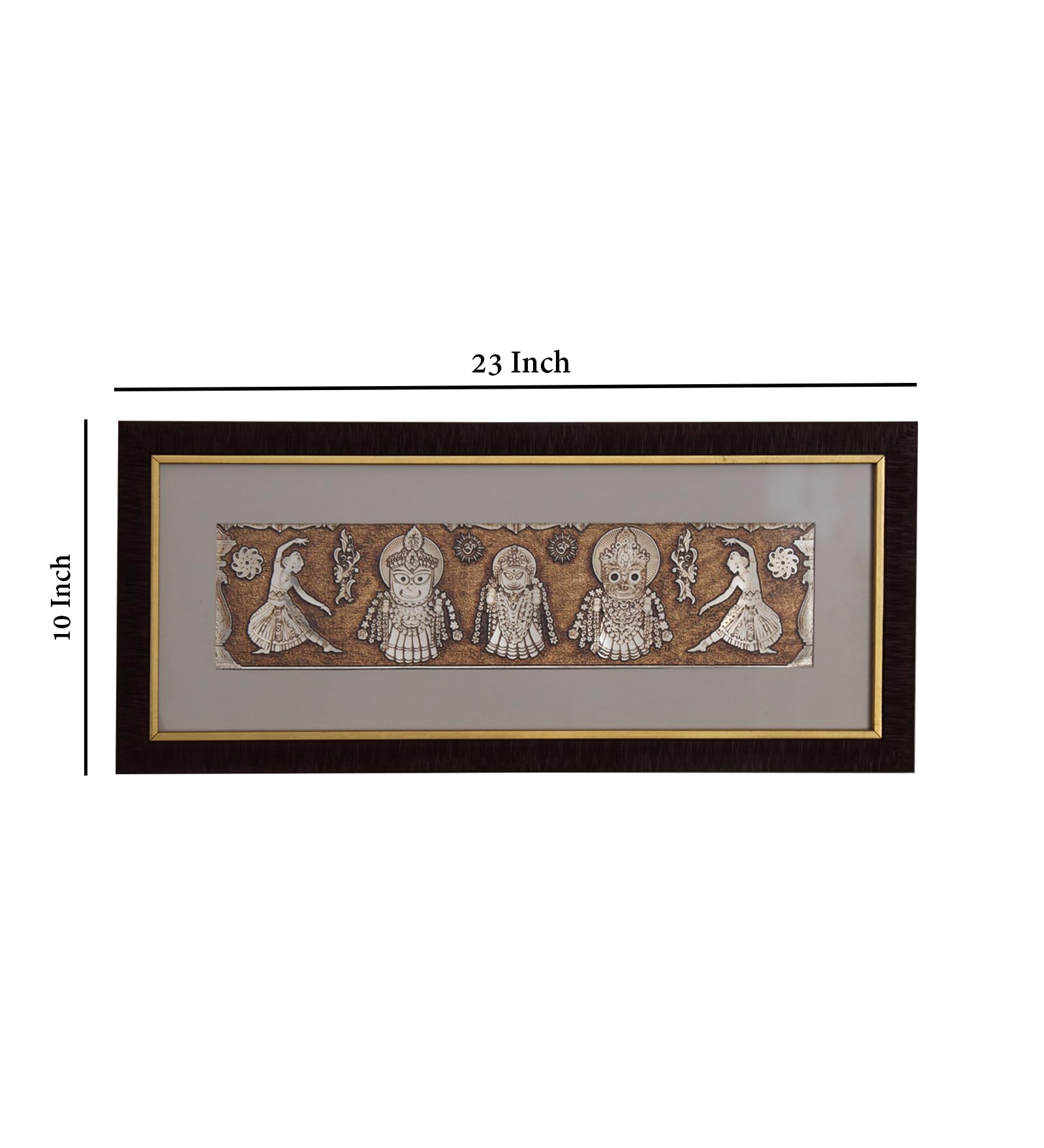 Shree Kala Home Decor Wall Painting Home Decor-Spiritual OdishaS Sacred Trio: Jagannath, Subhadra, And Balabhadra Wall Painting