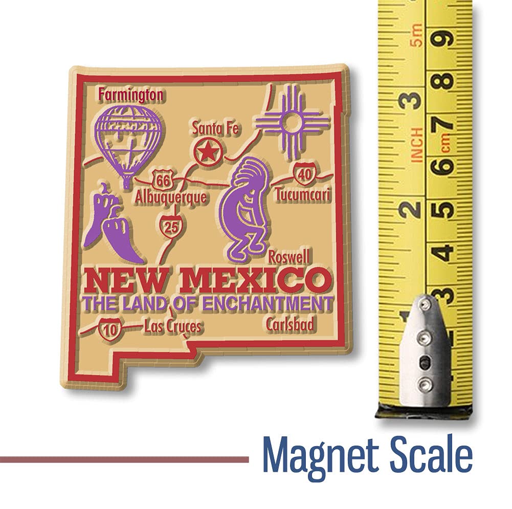 New Mexico Giant State Magnet By Classic Magnets, 2.8'' X 3.1'', Collectible Souvenirs Made In The Usa