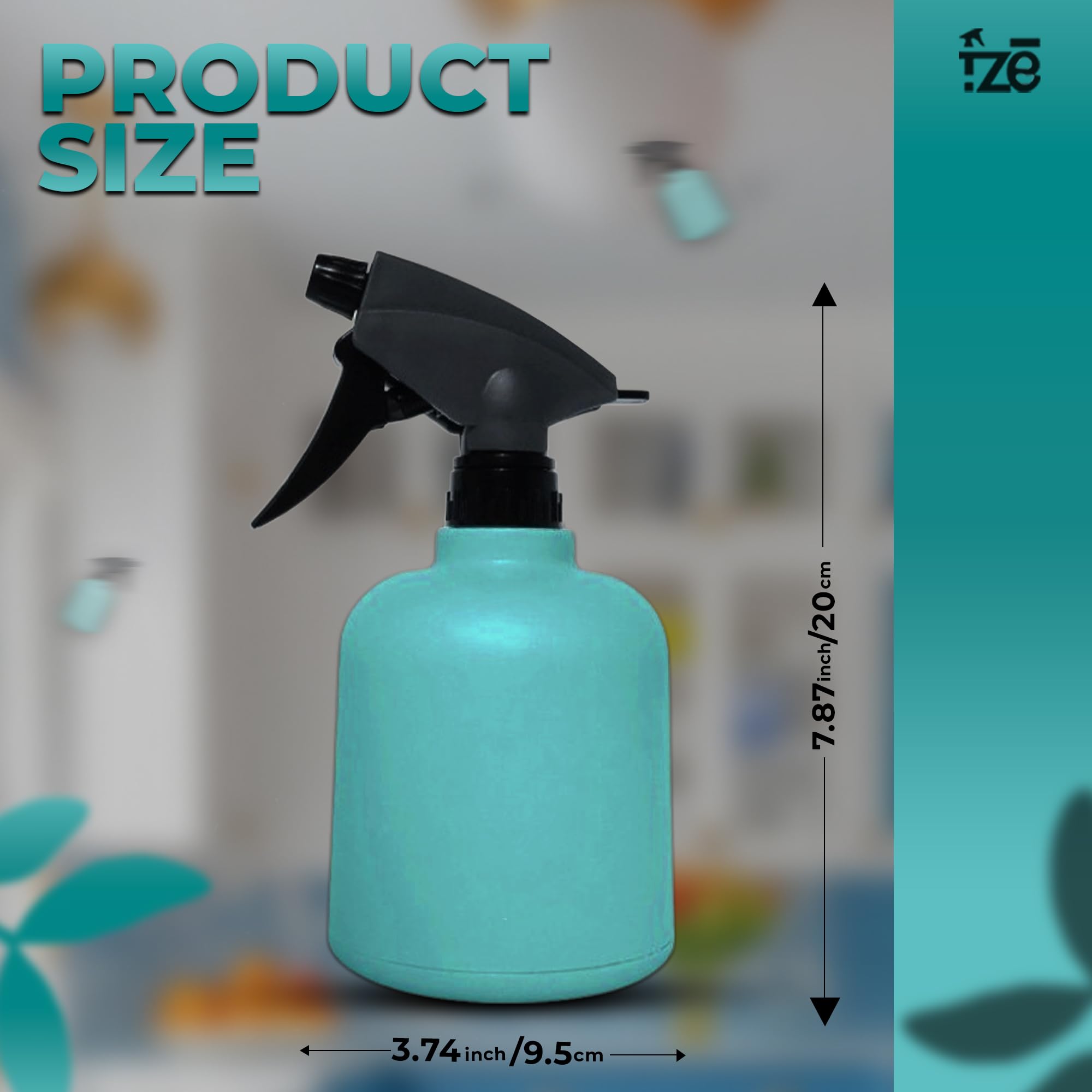 Fze Spray Bottles Pack Of 2, 20 Oz/600Ml Portable Plant Spray Bottle, Empty Spray Bottle With Ajustable Nozzle, Plant Mister Sui
