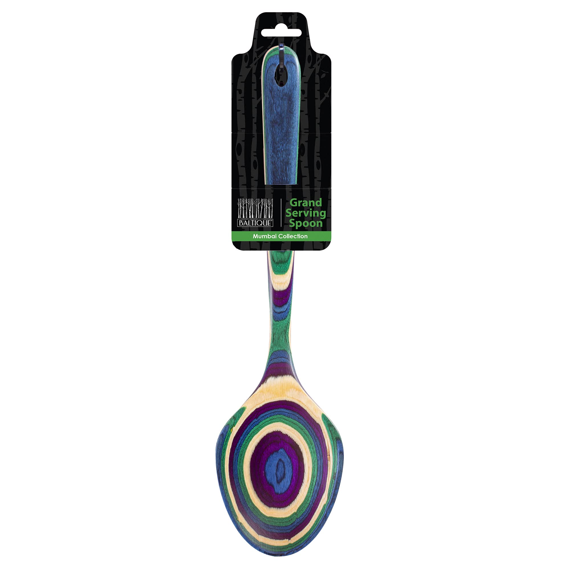 Baltique Mumbai Collection 14 Grand Serving Spoon, Extra-Large Cooking Spoon, Safe For Use On Nonstick