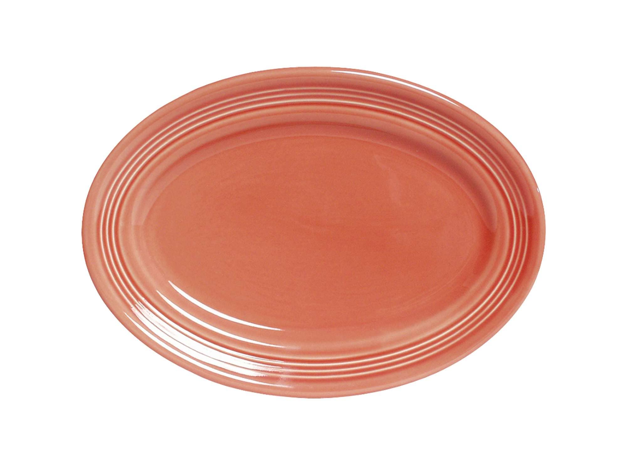 Tuxton China CNH-116 Platter, 11-1/2 x 8-3/8, Oval, Wide Rim, Microwave and Dishwasher Safe, Oven Proof, Fully Vitrified, Cerami