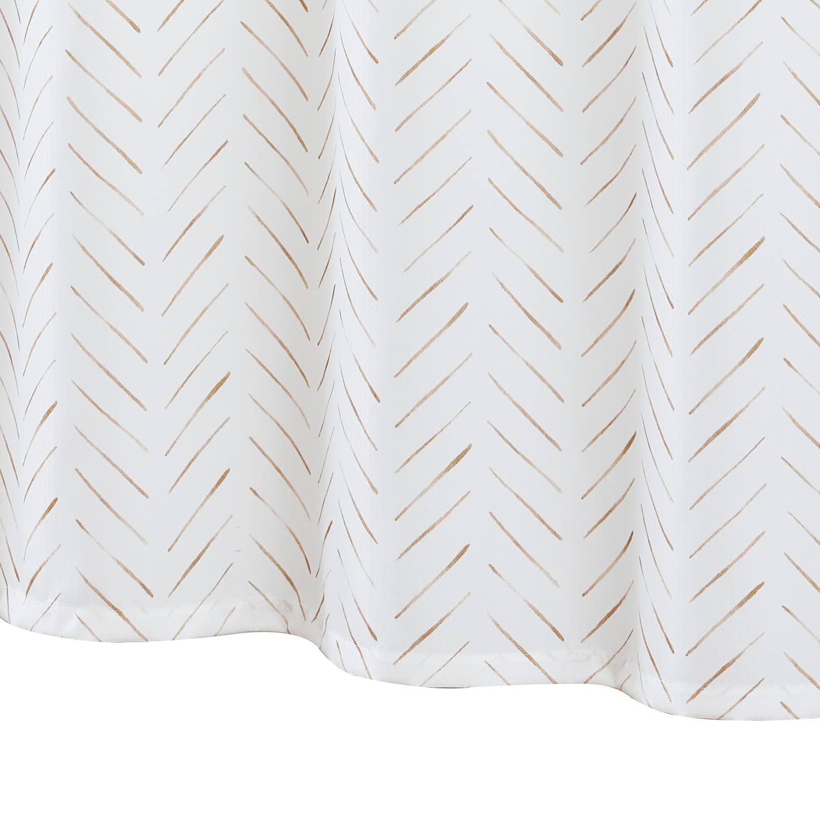 jinchan Taupe Shower Curtain Fabric Shower Curtain Zig Zag Line Pattern Shower Curtain Summer Twill Modern Shower Curtain for Bathroom Showers and Bathtubs Waterproof Hooks Included 70x72 inches