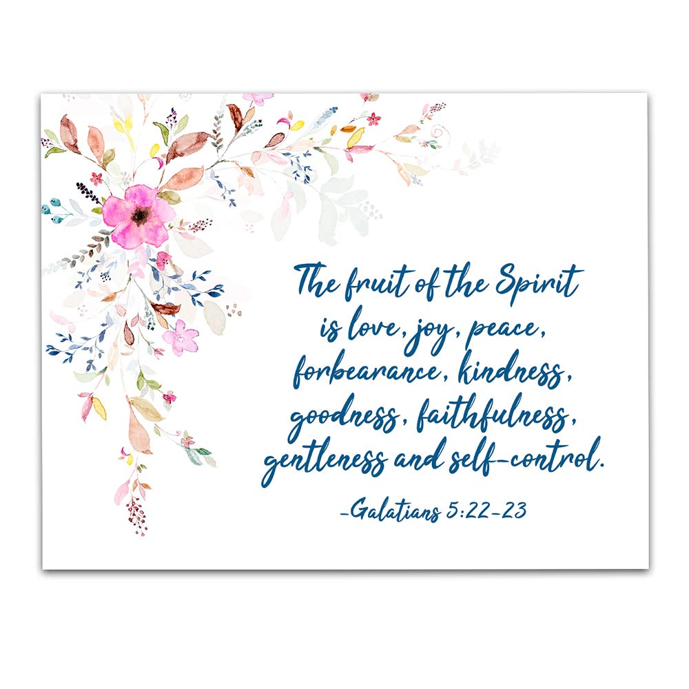 Tjo Originals - Galatians 5:22-23, The Fruit Of The Spirit Is Love, Bible Verse Wall Print, Christian Unframed 11 X 14 Print, In