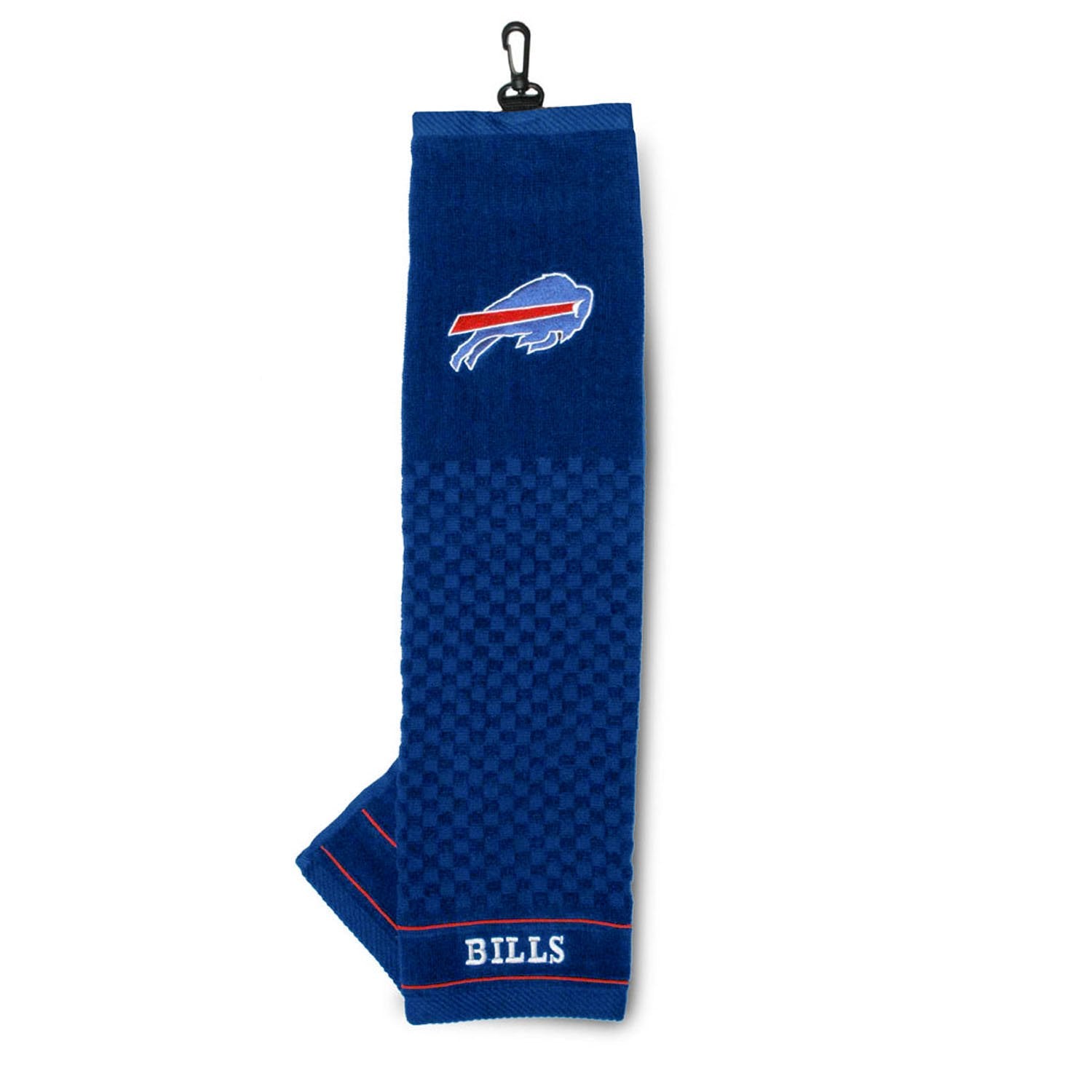 Team Golf NFL Buffalo Bills Embroidered Golf Towel Embroidered Golf Towel, Checkered Scrubber Design, Embroidered Logo