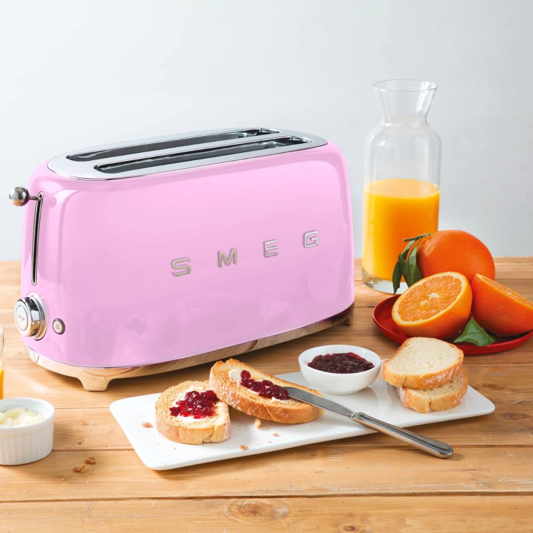 Smeg 50'S Retro 4 - Slice Toaster (Pink)