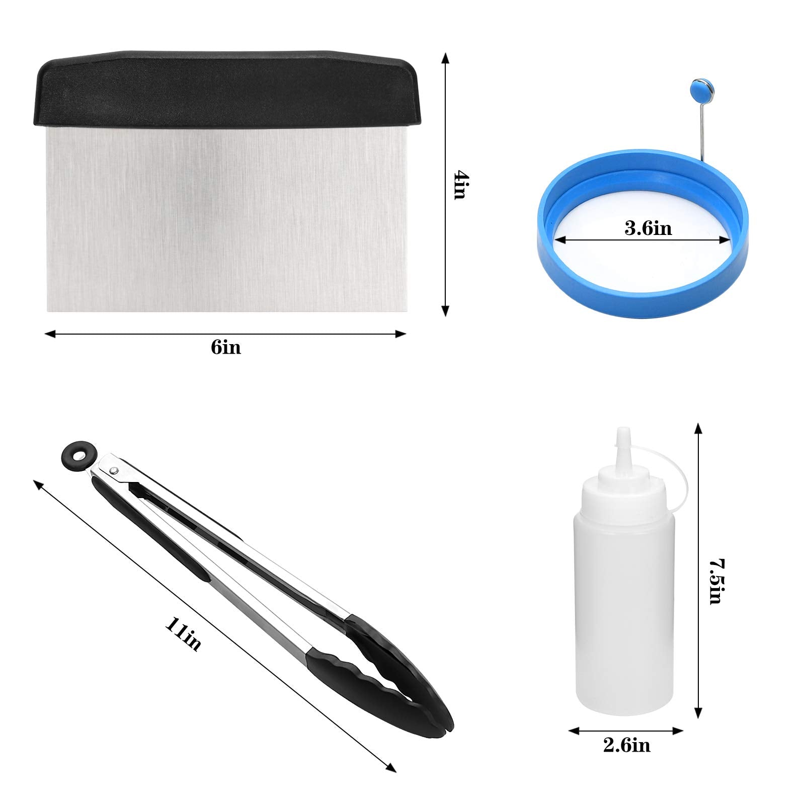 Griddle Accessories Compatible With Blackstone And Camp Chef, Flat Top Griddle Scraper Tool With Melting Dome For Outdoor Cookin