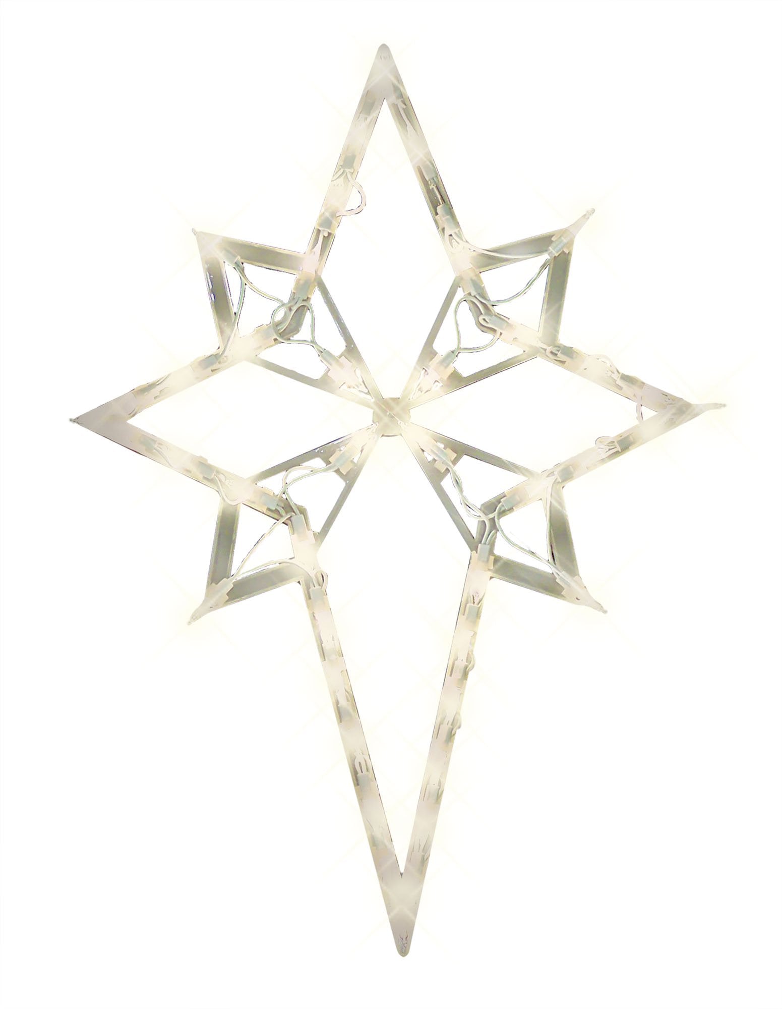 Impact Innovations 22 Lighted Christmas Window Silhouette Decoration ASIN: B000WZL5GQ View on Amazon, Star of Bethlehem Cross