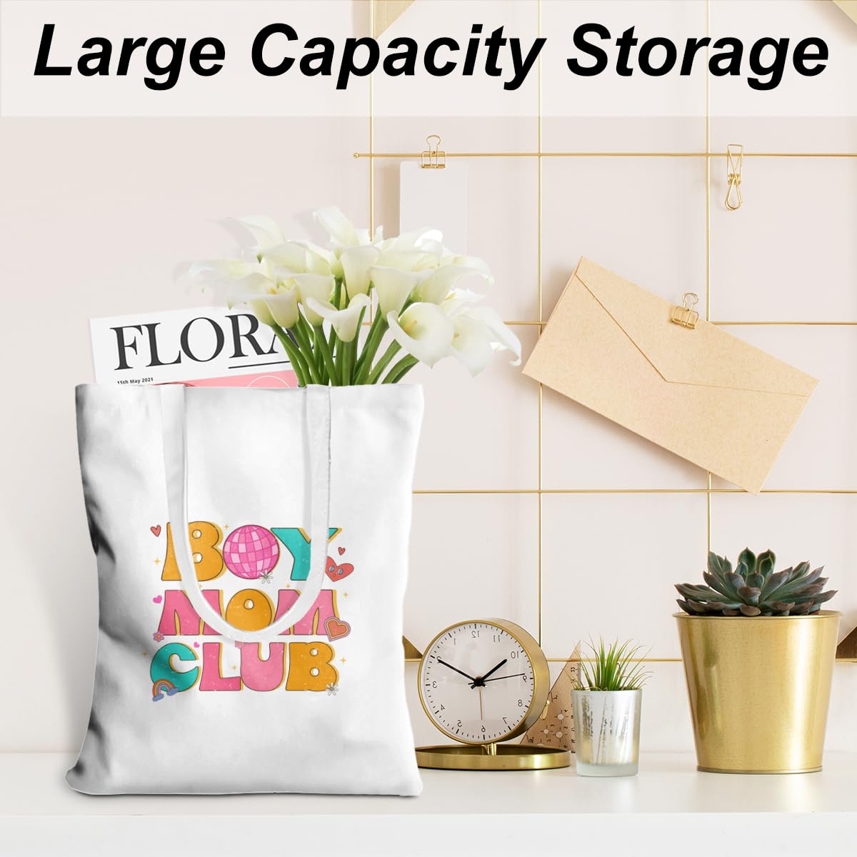 Funny Son Mom Gifts Mom Gifts Tote Bag From Daughter Beach Bag Book Shopping Reusable Grocery Bags For Women Female Mom Mommy Ma