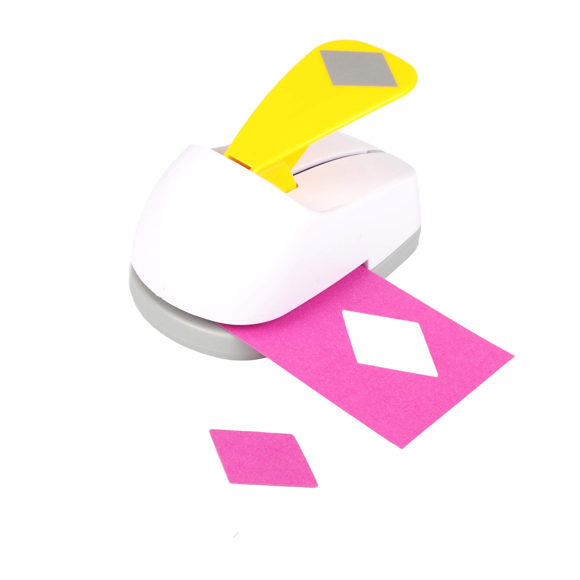 Craft Lever Punch 2 Inch Diamond Punch Diy Handmade Paper Punch(White Diamond)