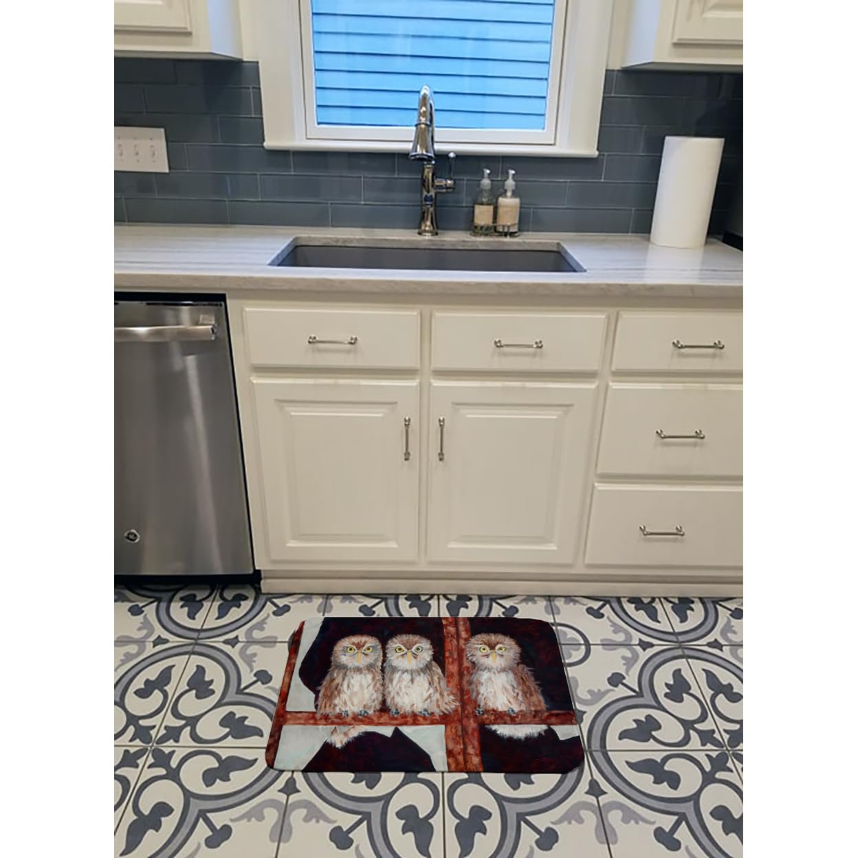 Owls by Ferris Hotard Machine Washable Memory Foam Mat