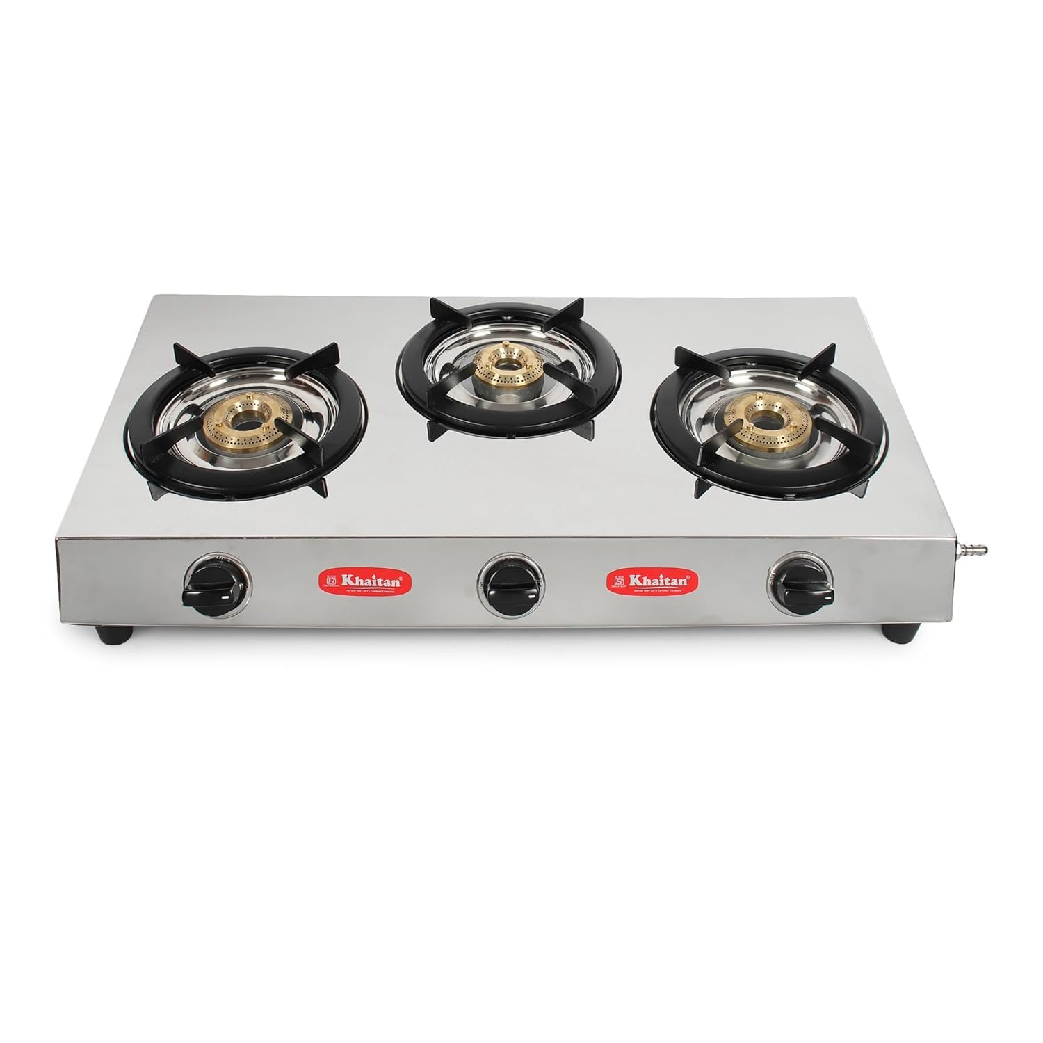 Khaitan 3 Burner Inalsa Stainless Steel Manual Gas Stove (3 Burners)