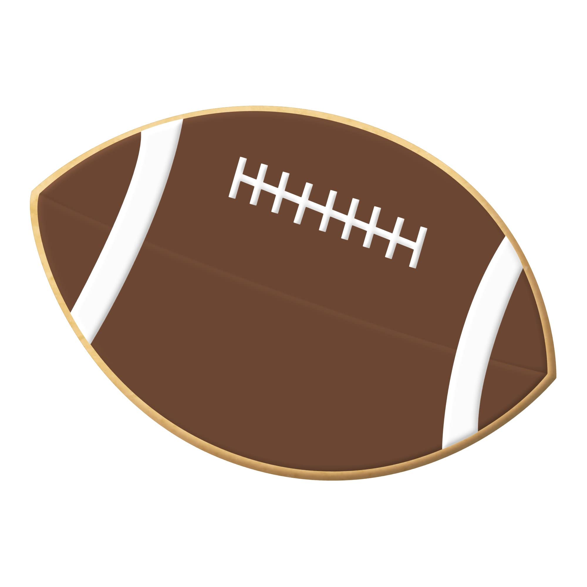 Football Cookie Cutter 5 Inch - Made In The Usa - Foose Cookie Cutters Tin Plated Steel Football Cookie Mold