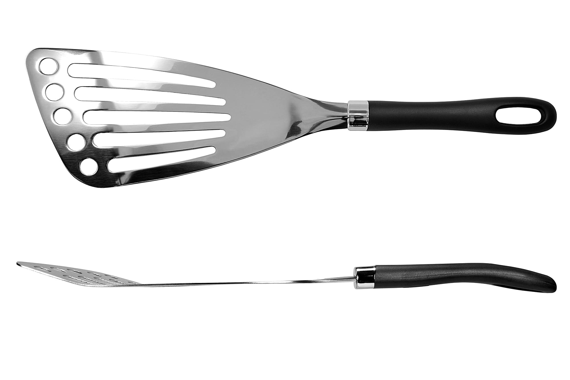 Seki Japan Right Handed Stainless Steel Spatula Wide Thin Slotted Turner Kitchen Utensils