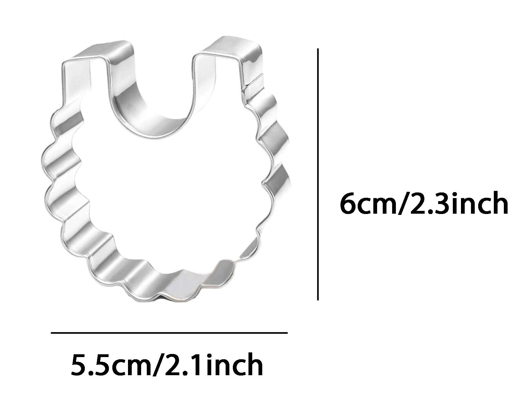 Zdywy Baby Bib Shaped Cookie Cutter For Baby Shower