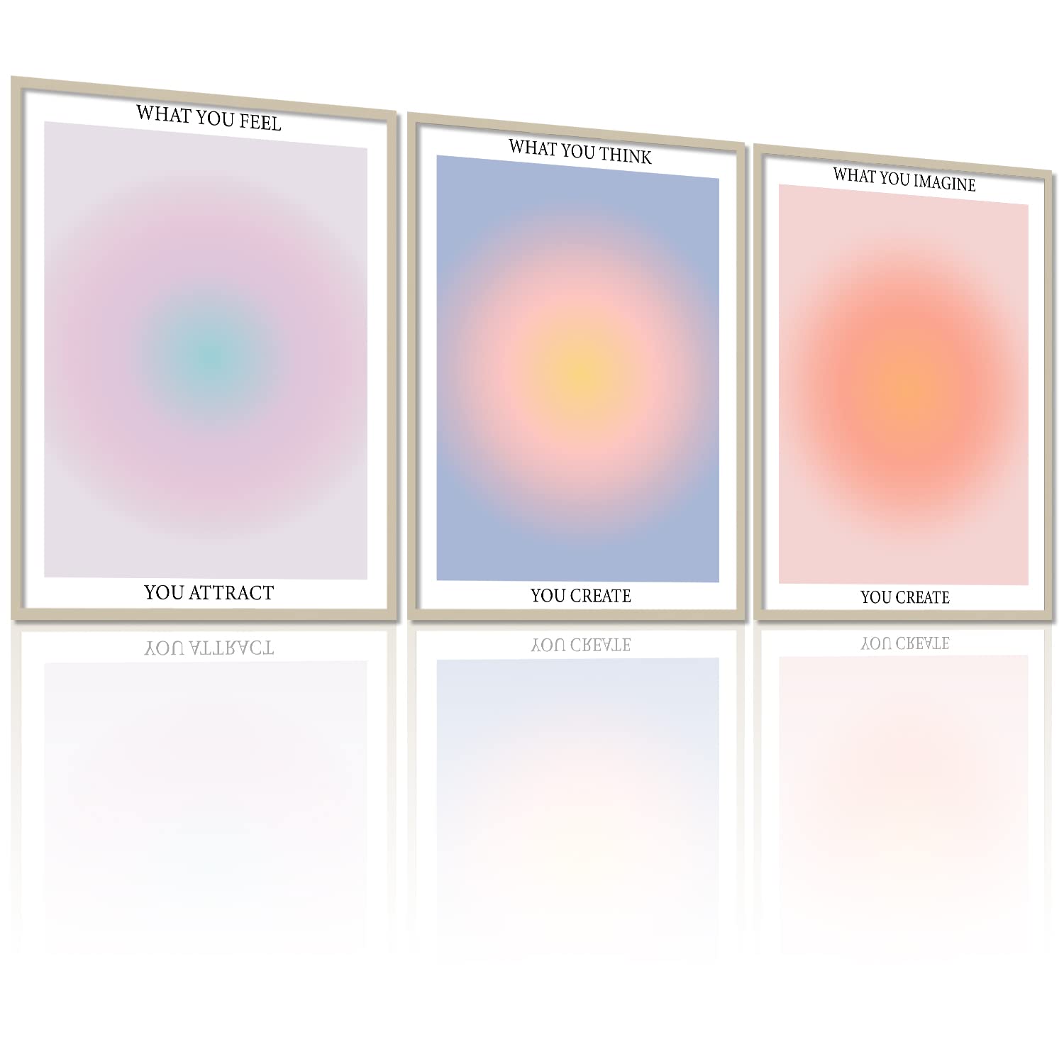 Ncyel 3 Colorful Abstract Posters Room Aesthetic Reiki Gradient Spiritual Affirmation Canvas Wall Art Positive Energy Inspiratio