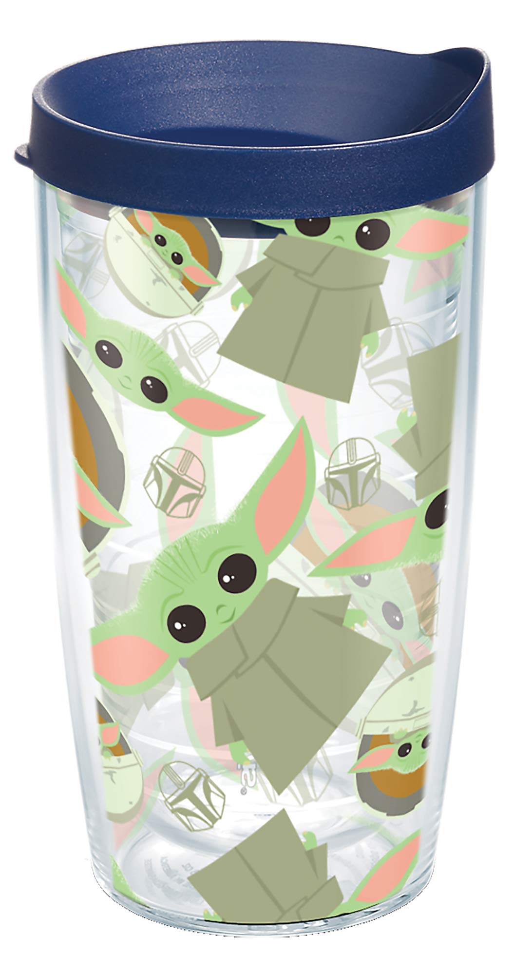 Tervis Star Wars  Mandalorian  The Child Pattern Made in USA Double Walled Insulated Tumbler Travel Cup Keeps Drinks Cold & Ho