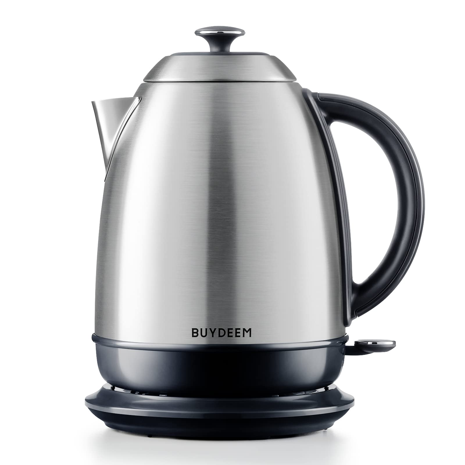 BUYDEEM K640 Stainless Steel Electric Tea Kettle with Auto Shut-Off and Boil Dry Protection, 1.7 Liter Cordless Hot Water Boiler