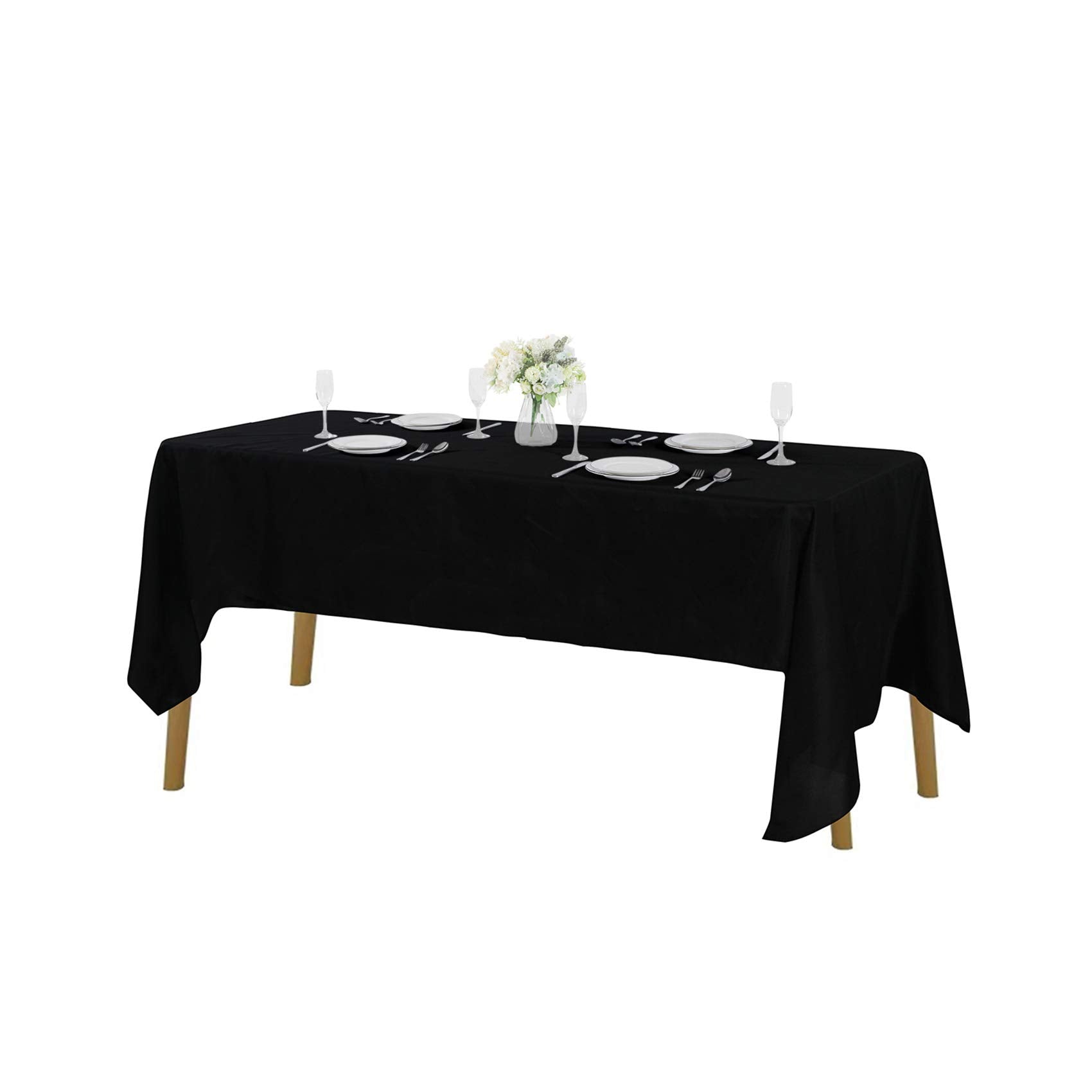 Rectangle Tablecloth 60X102 Inch Washable Polyester Fabric Table Cloth For Wedding Party Dining Banquet Decoration(6 Pack 60X102