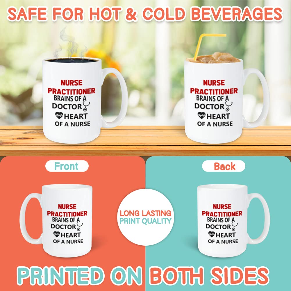 Bubble Hugs Nurse Practitioner Mug 15 Oz For Nursing Student Nurses Practitioners, White