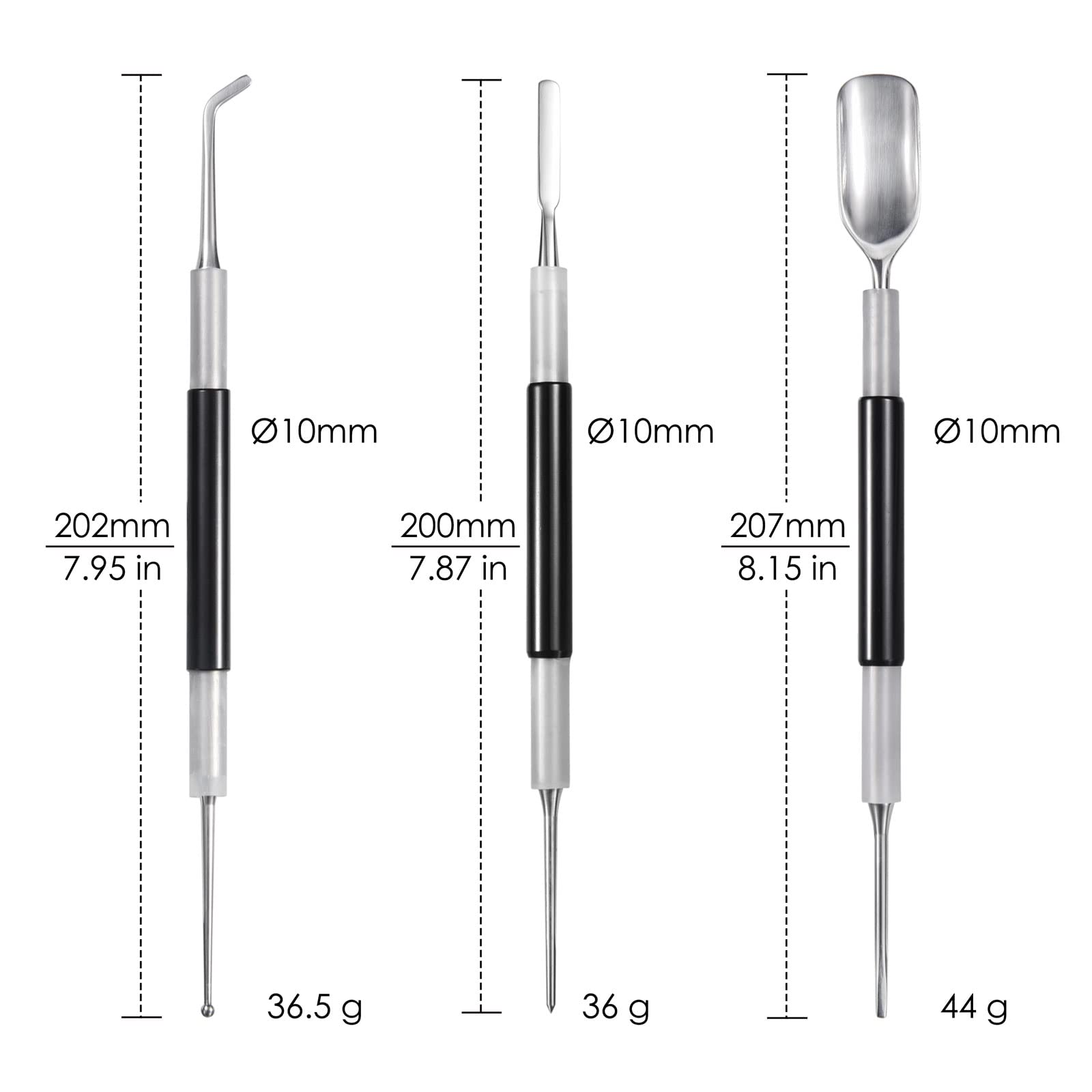 Latte Art Set (3 Tools) For Latte Art, Cappuccino And Espresso, Santow Espresso Latte Art Tools, Spoon & Lance, Spatula & Spike