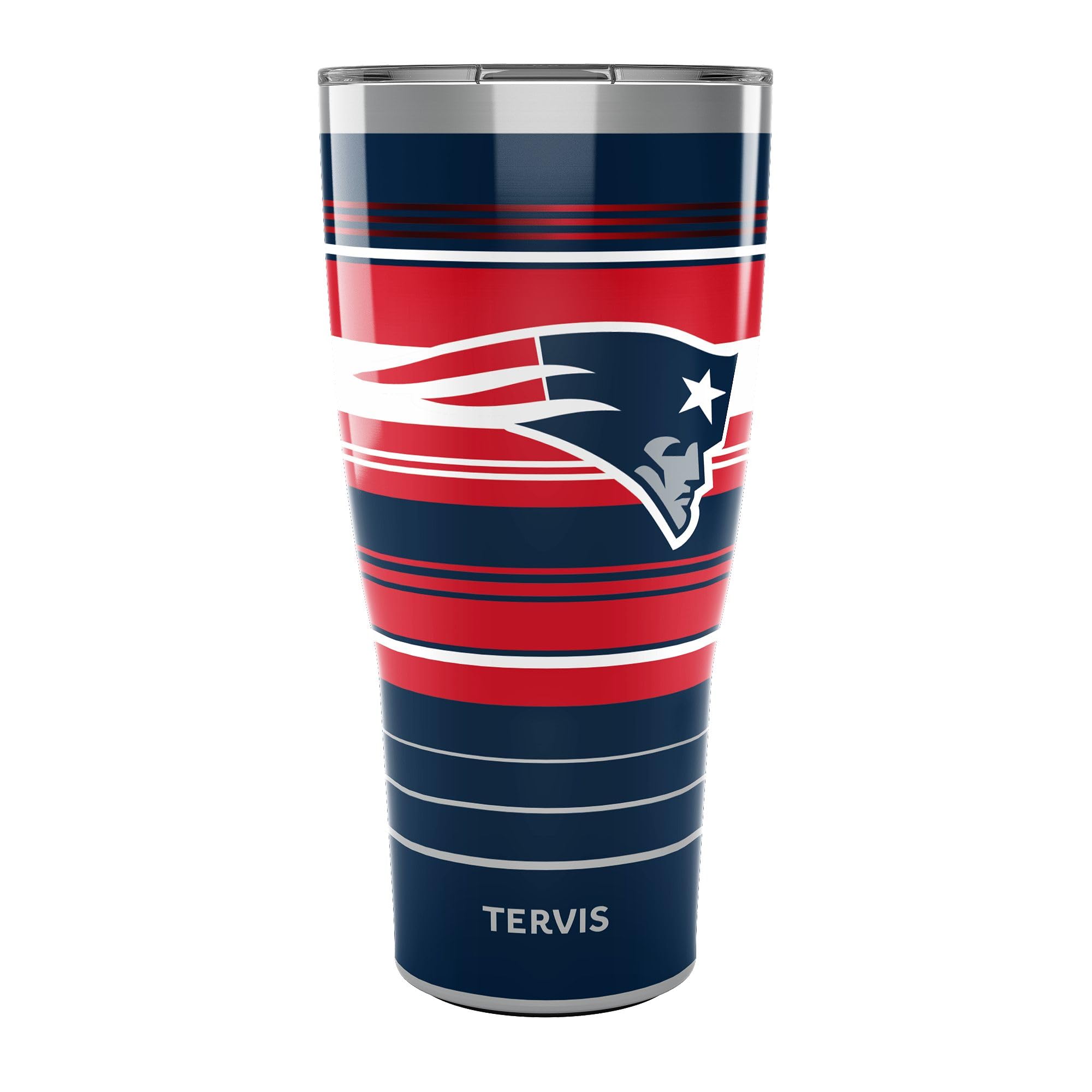 Tervis Traveler NFL New England Patriots - Hype Stripes Triple Insulated Insulated Tumbler Travel Cup Keeps Drinks Cold & Hot, 3