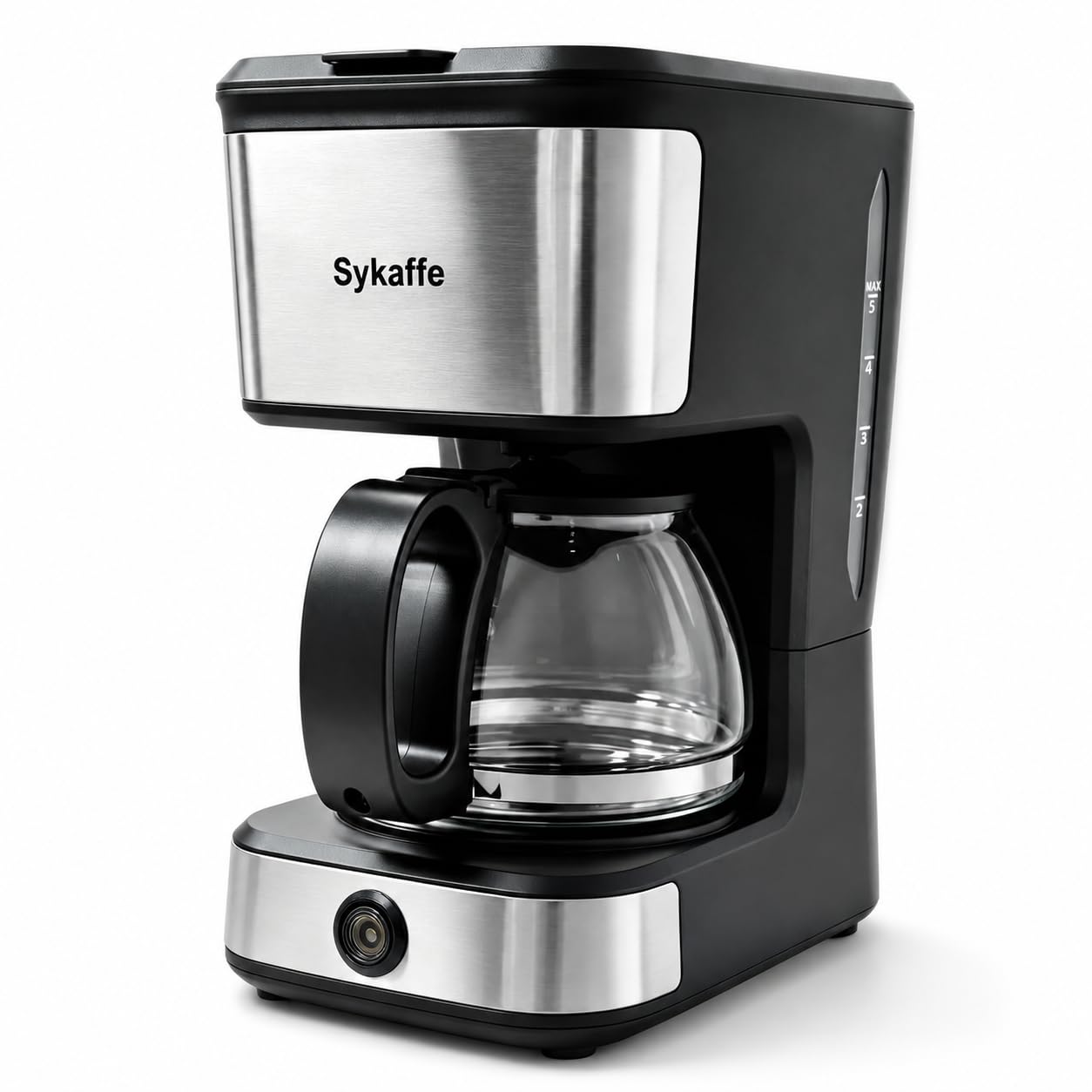 Sykaffe 5 Cup Coffee Maker, Compact Machine with Reusable Filter, Keep Warm