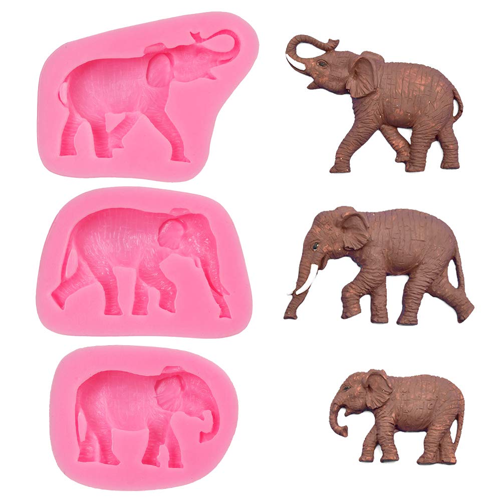 Nifocc Elephant Silicone Mold Elephant Fondant Chocolate Candy Molds Cupcake Decoration Tool For Diy Cake Decoration Polymer Cla