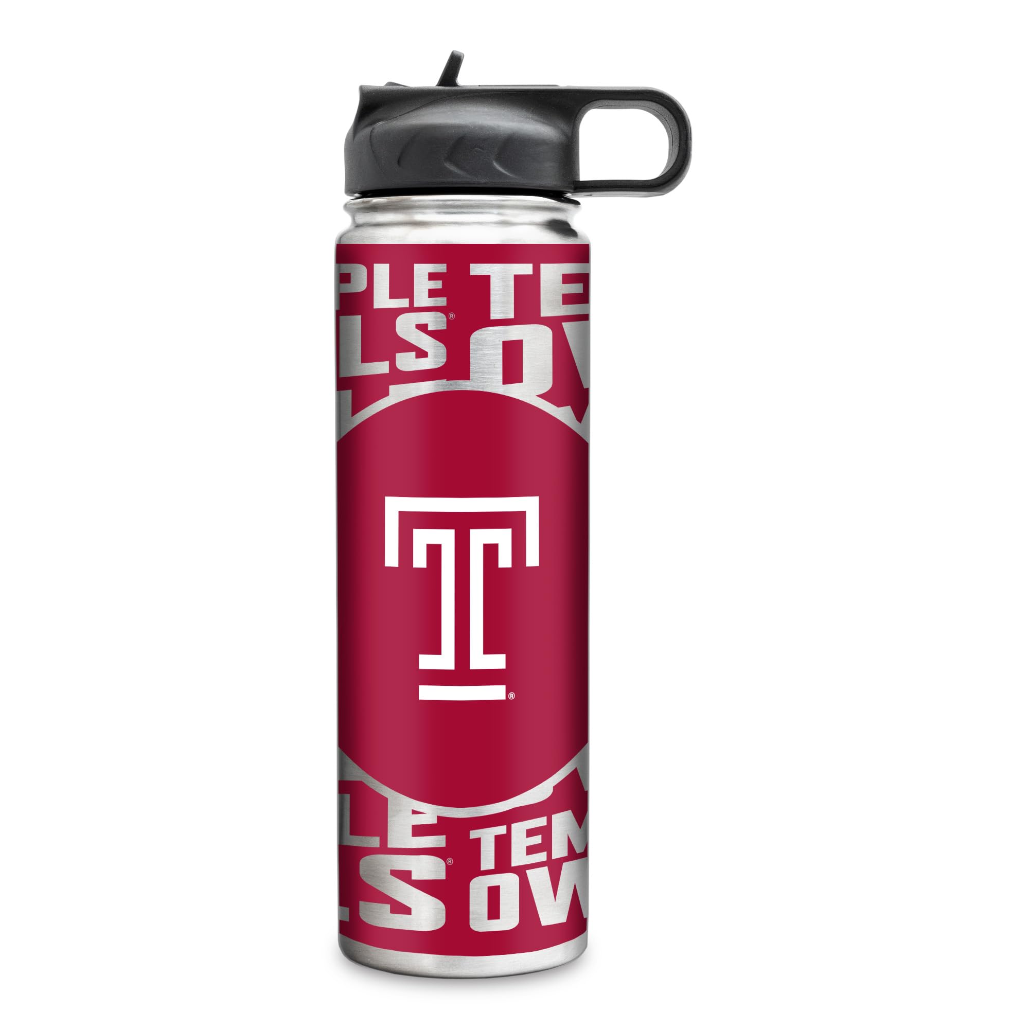 Rico Industries NCAA Temple Owls 22oz Stainless Steel Tumbler with Lid  Great For Coffee, Tea, Water or Cocktails