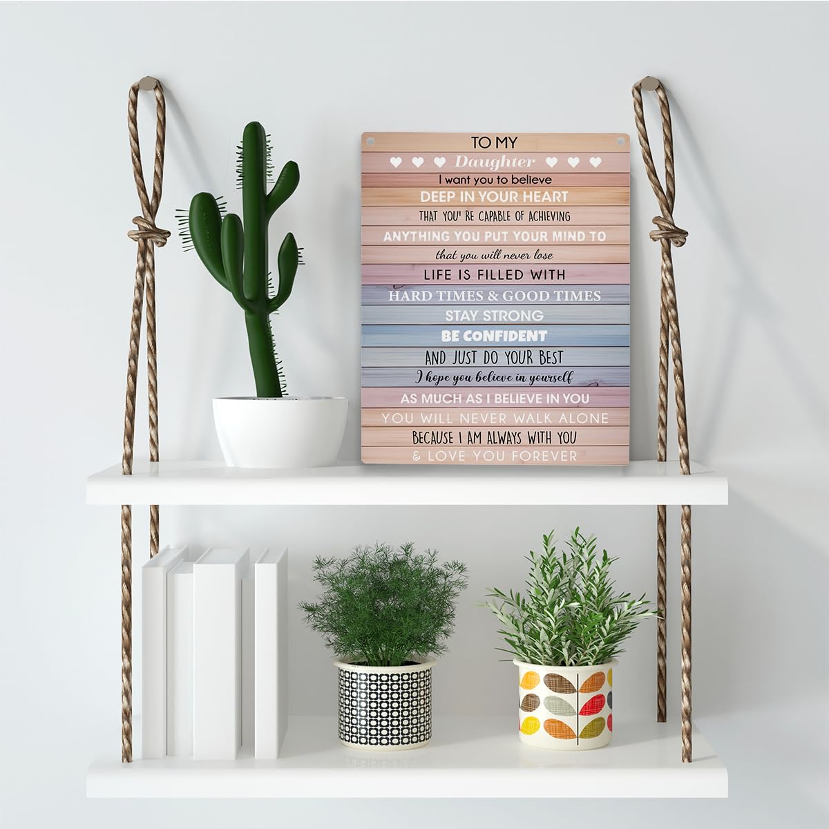 YCYD Girls Room Decor - Inspirational Wall Art for Daughter s Bedroom, Family Gifts for Girls 8x10 IN