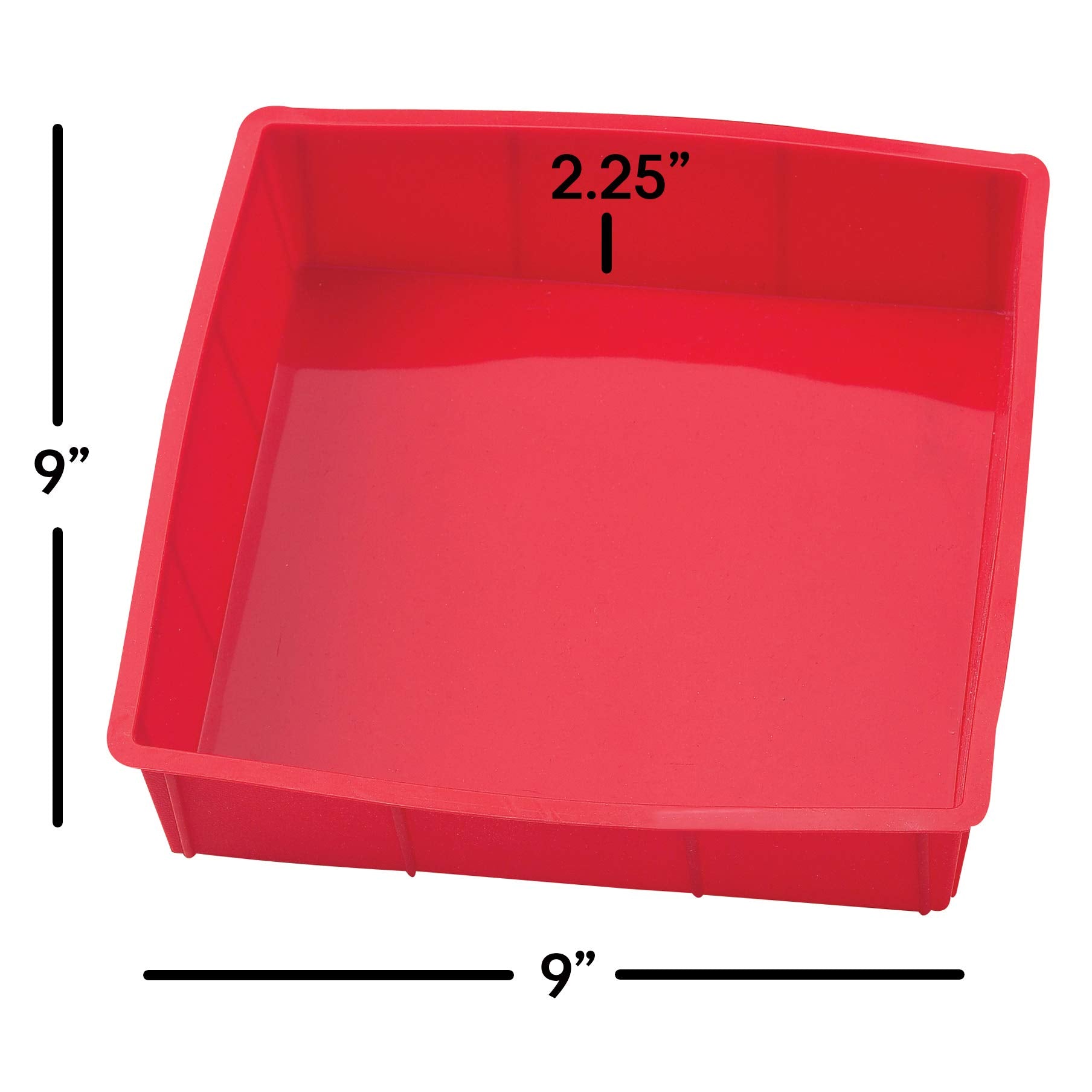 Mrs. Anderson's Baking Silicone 9-Inch Square Cake Pan  BPA Free  Non-Stick European-Grade Silicone  9 x 9-Inches