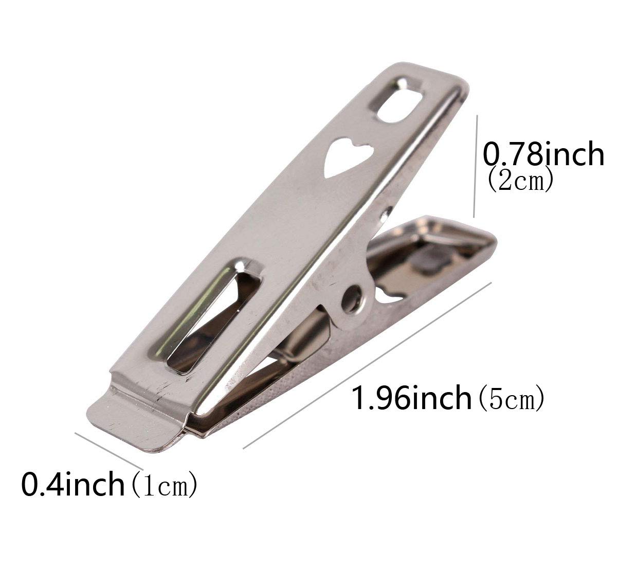 Fommen Towel Clips 40 Pack Metal Clothes Pins,Stainless Steel Clothespin Clips For Drying Socks,Hanging Clips,Heavy Duty Clothes