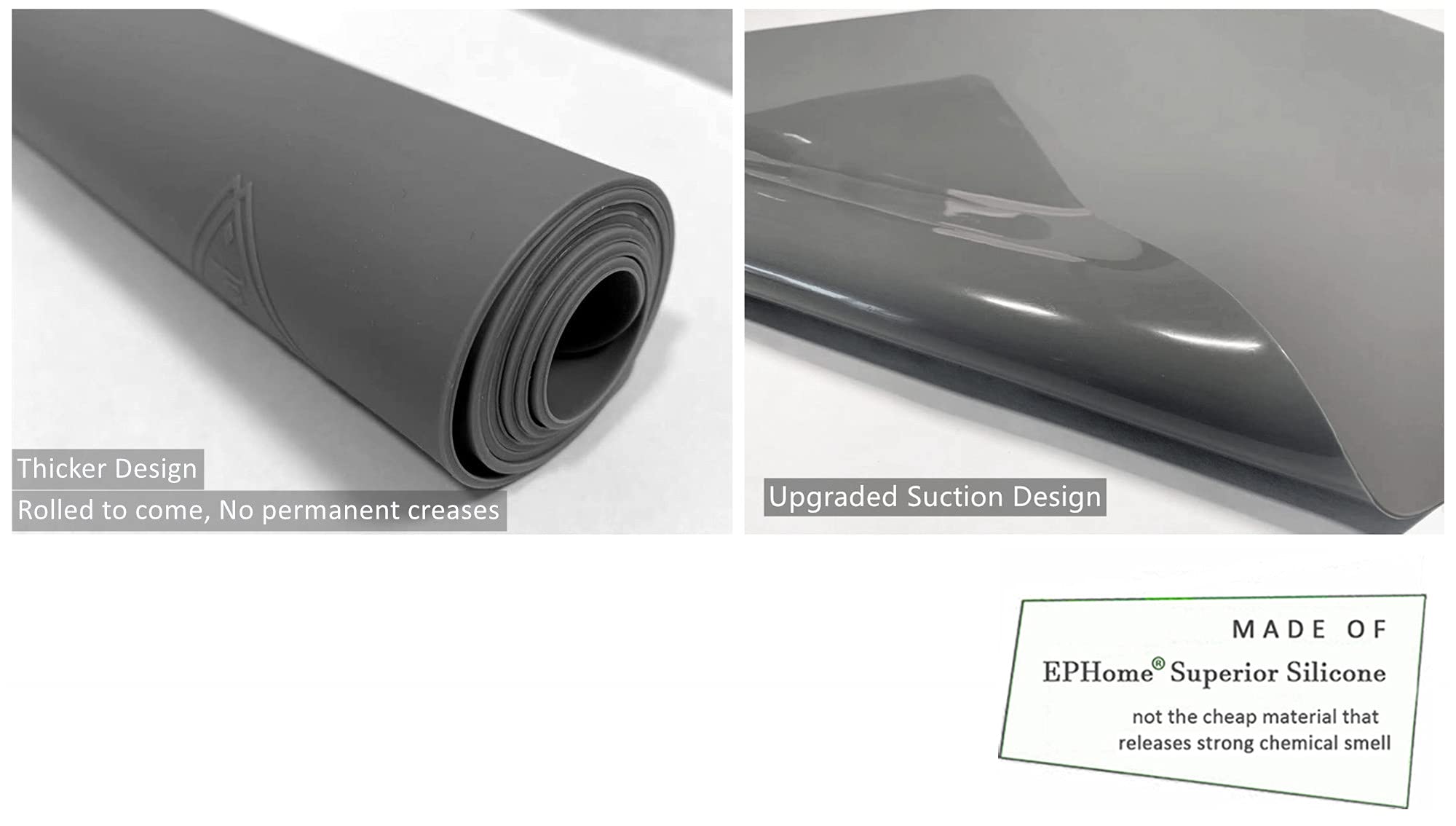 Supmat Xxl, 20''X28'', Super Versatile Extra Large And Thick Heat Resistant Silicone Mat, Counter Mat, (Pure Black)