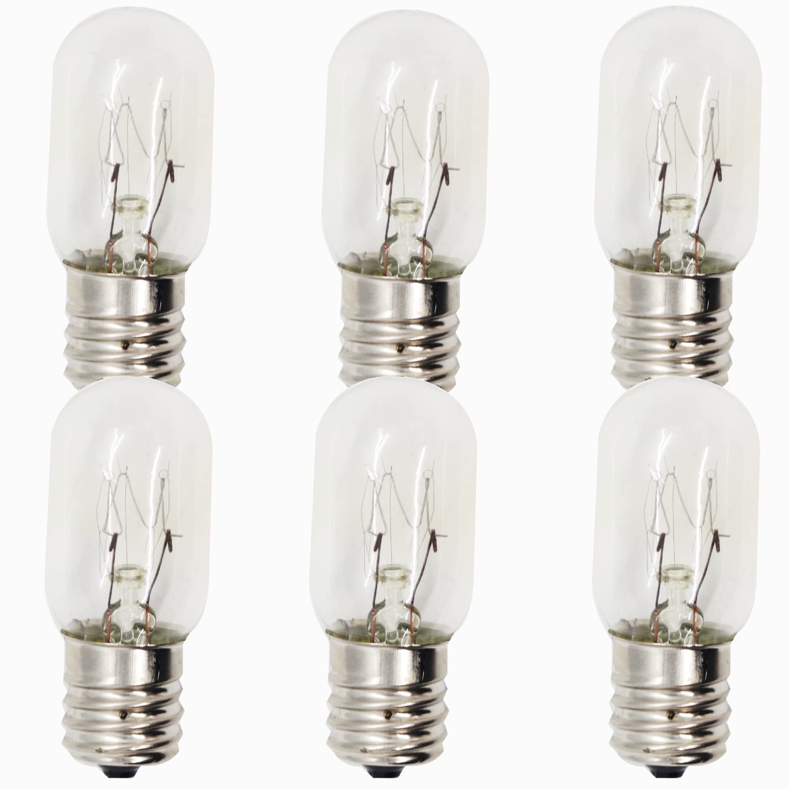 Upgraded 10692 Microwave Bulb 110-130V Wide Voltage T7 E17 25W Compatible With Ge Appliance Bulb Excellent Quality-1 Year Qa (6P