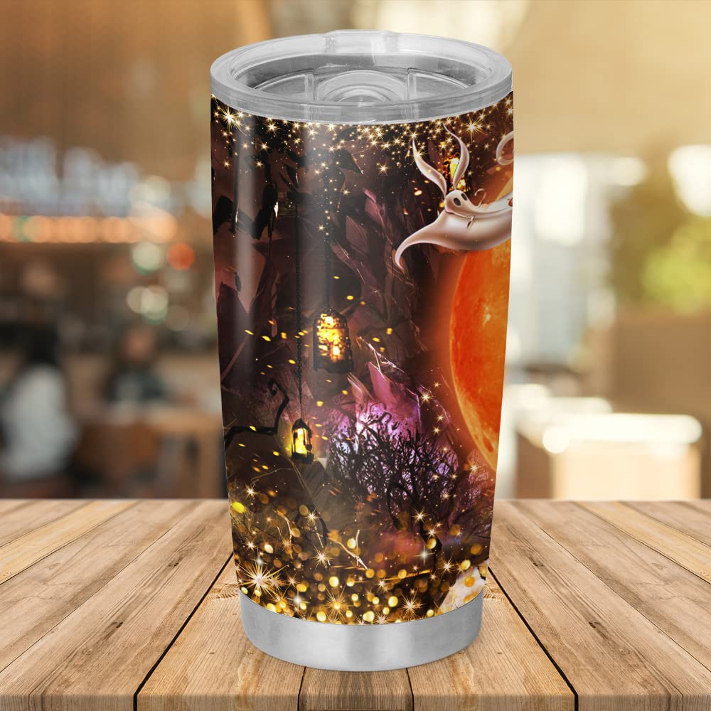 Personalized Sally&Jack Couple Nightmare Characters Halloween Tumbler Gifts For Him Her Wife Husband Before Christmas Movie 30Oz