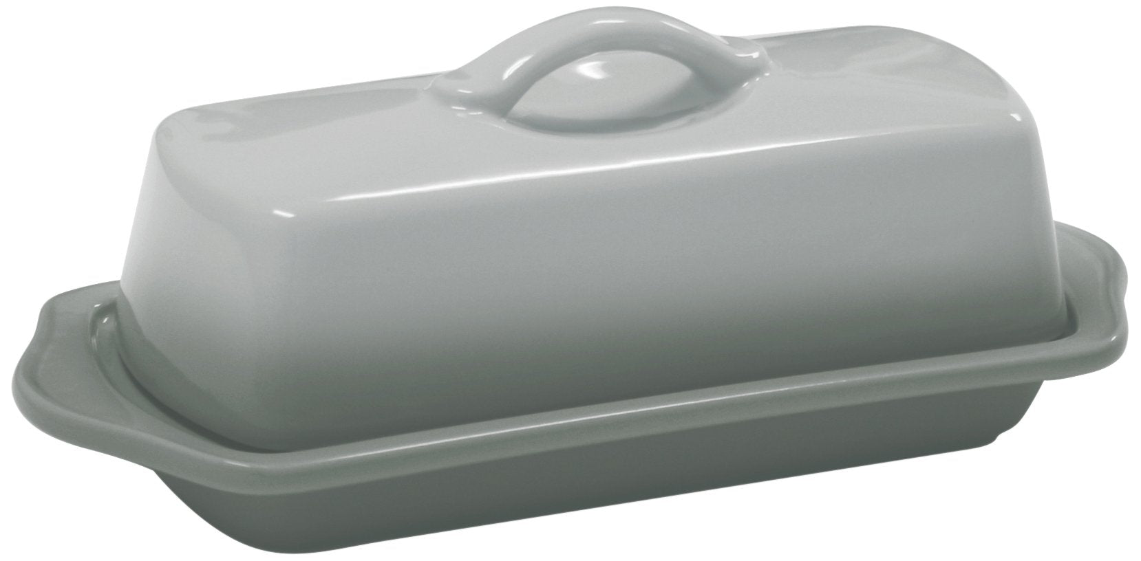 Chantal Covered Dish, Full Size Butter, Fade Grey