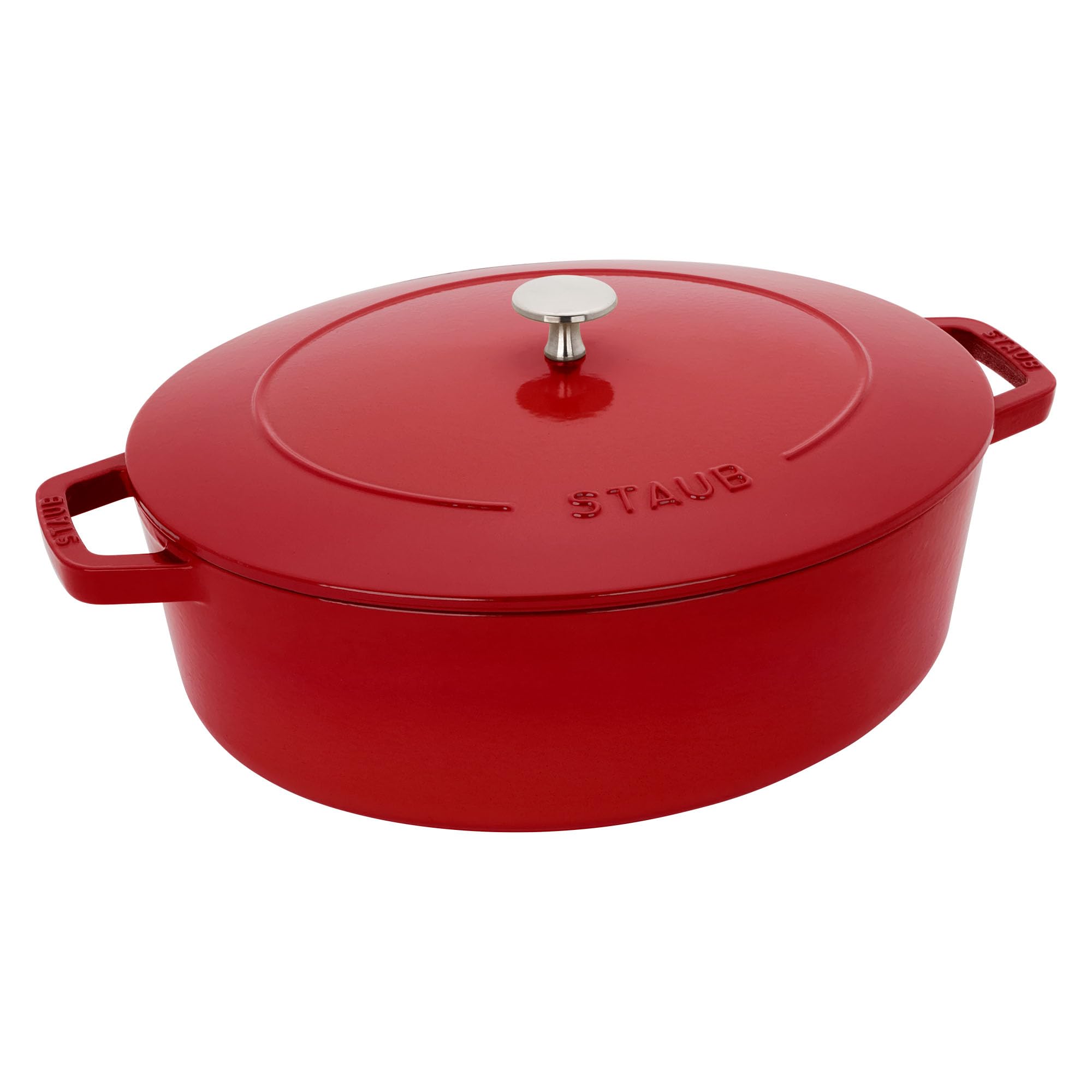 Staub Cast Iron 6.25-Qt Shallow Oval Dutch Oven - Graphite