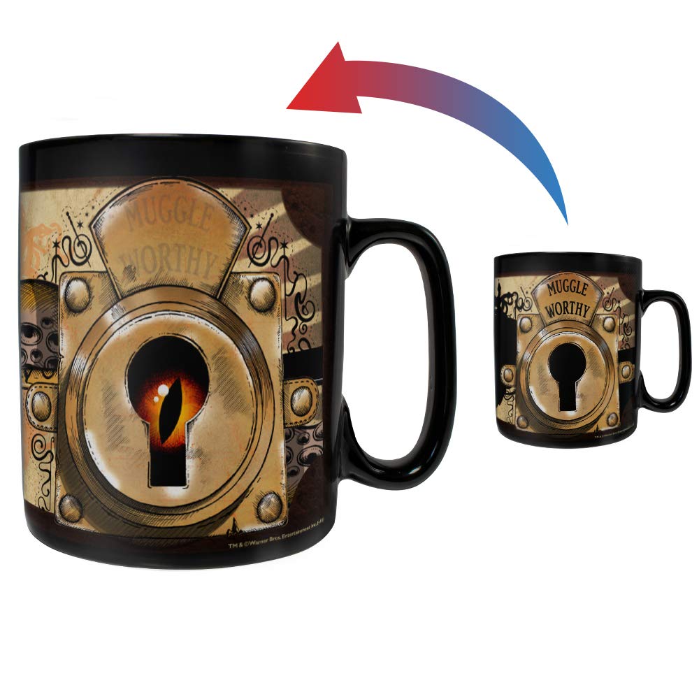 Morphing Mugs Fantastic Beasts And Where To Find Them Muggle Worthy Suitcase Heat Reveal Clue Ceramic Coffee Mug - 15 Ounces