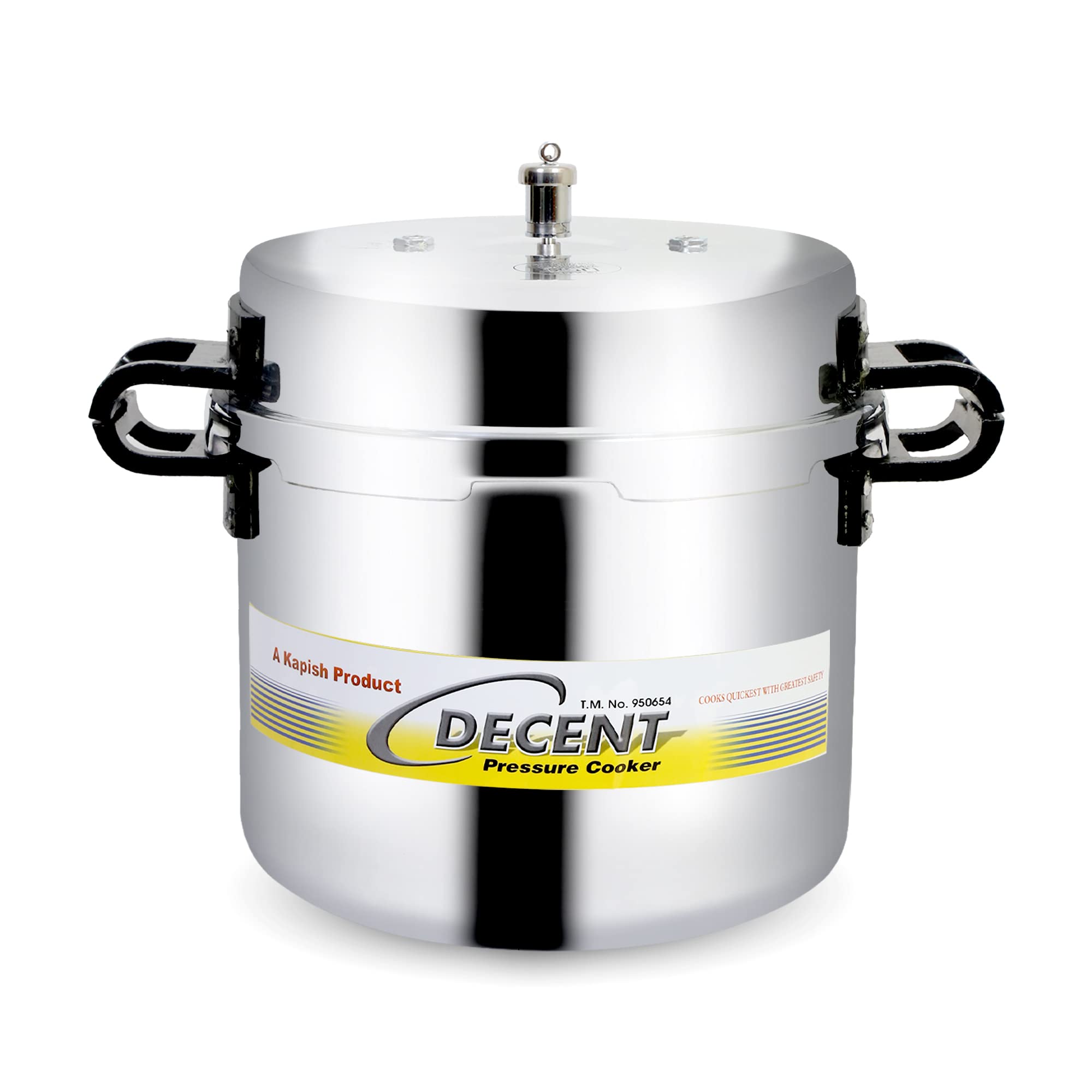 Decent Jumbo Aluminium Pressure Cooker With Outer Lid (20 Litre)