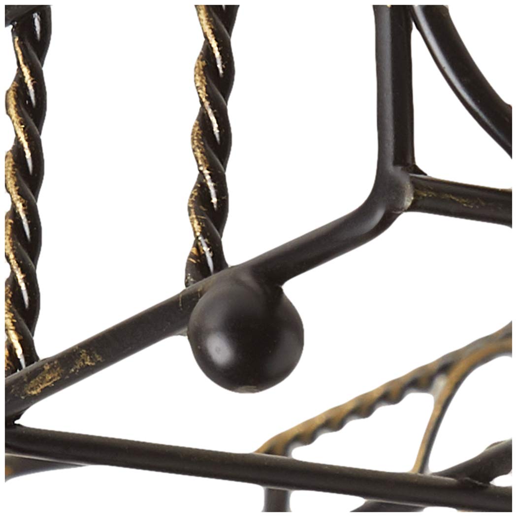 Boston International Garden Gate Design Guest Towel Napkin Holder Caddy, Antique Brass