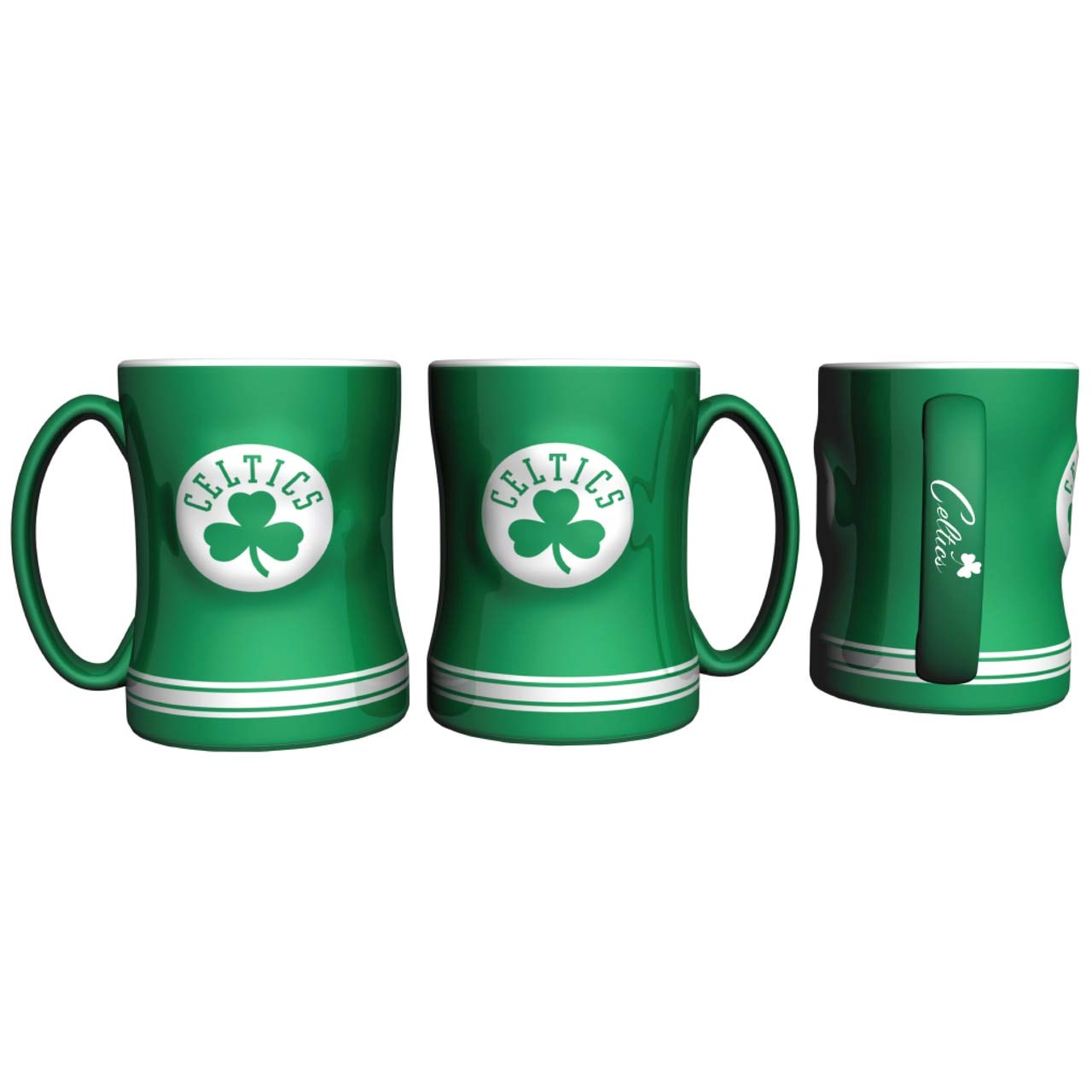 Boelter Brands Nba Boston Celtics Coffee Mug14Oz Sculpted Relief, Team Color, 14 Ounce