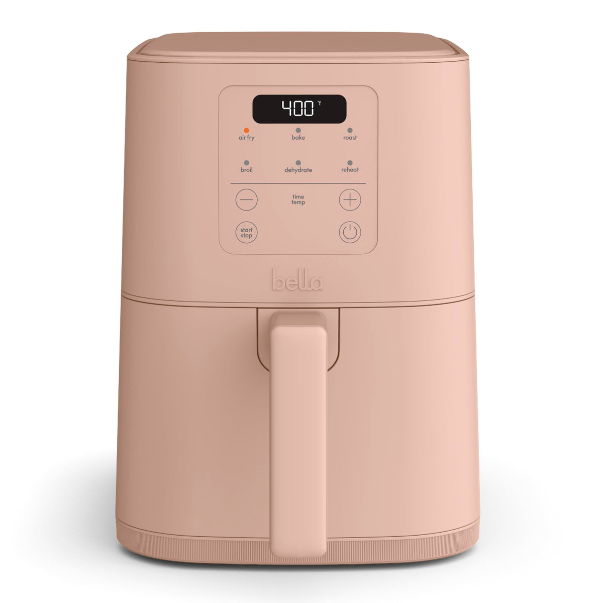 Bella 4Qt Slim Air Fryer, Fits-Anywhere Kitchenware, Evergood Ceramic Nonstick Coating, Adjustable Temperature, 6 Preset Cooking
