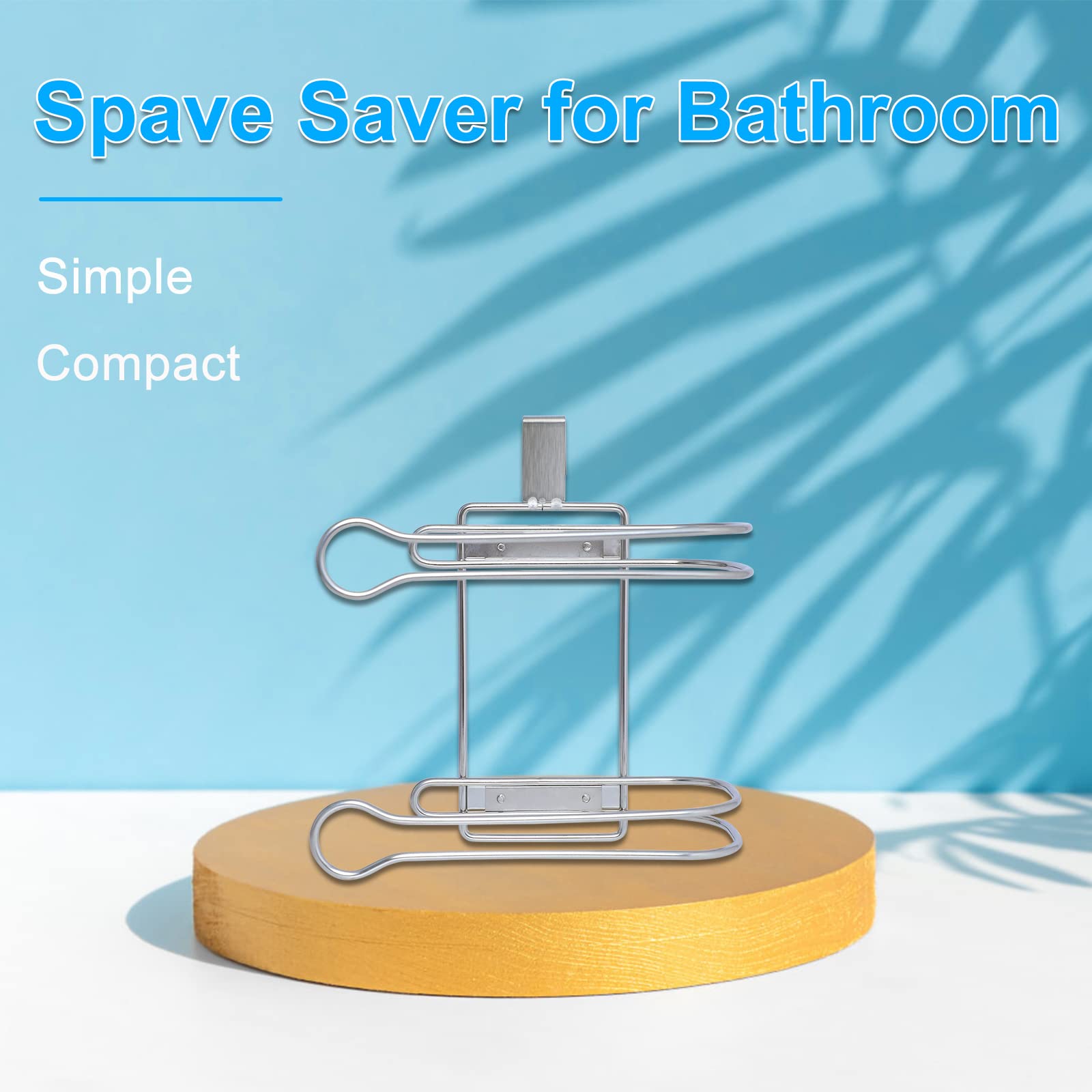 TQVAI Over The Tank Toilet Paper Roll Holder Stainless Steel Bathroom Tissue Storage Rack  Chrome Finish
