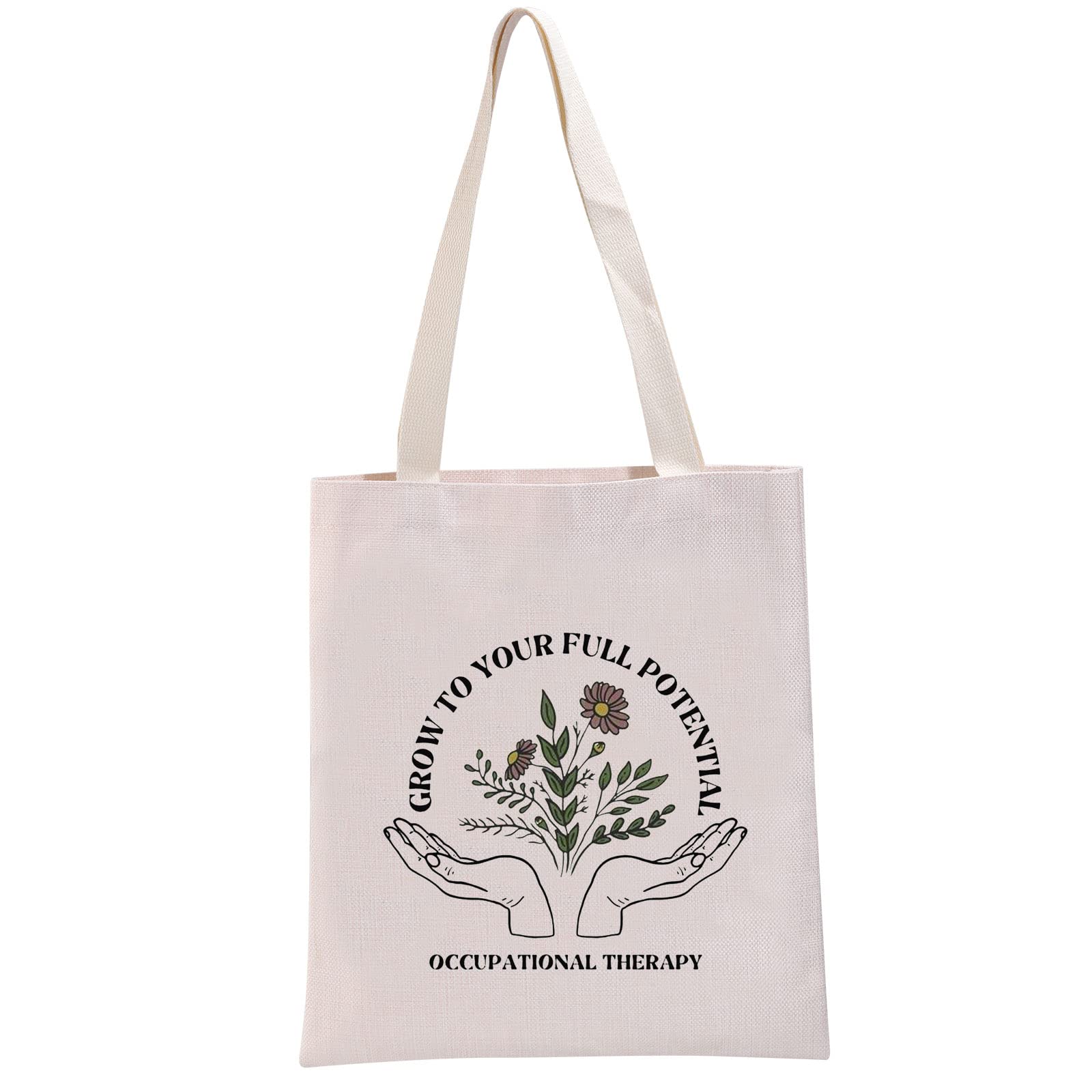 G2Tup Occupational Therapist Thank You Gift Ot Canvas Tote Bag Grow To Your Full Potential Shopping Handbag Occupational Therapy