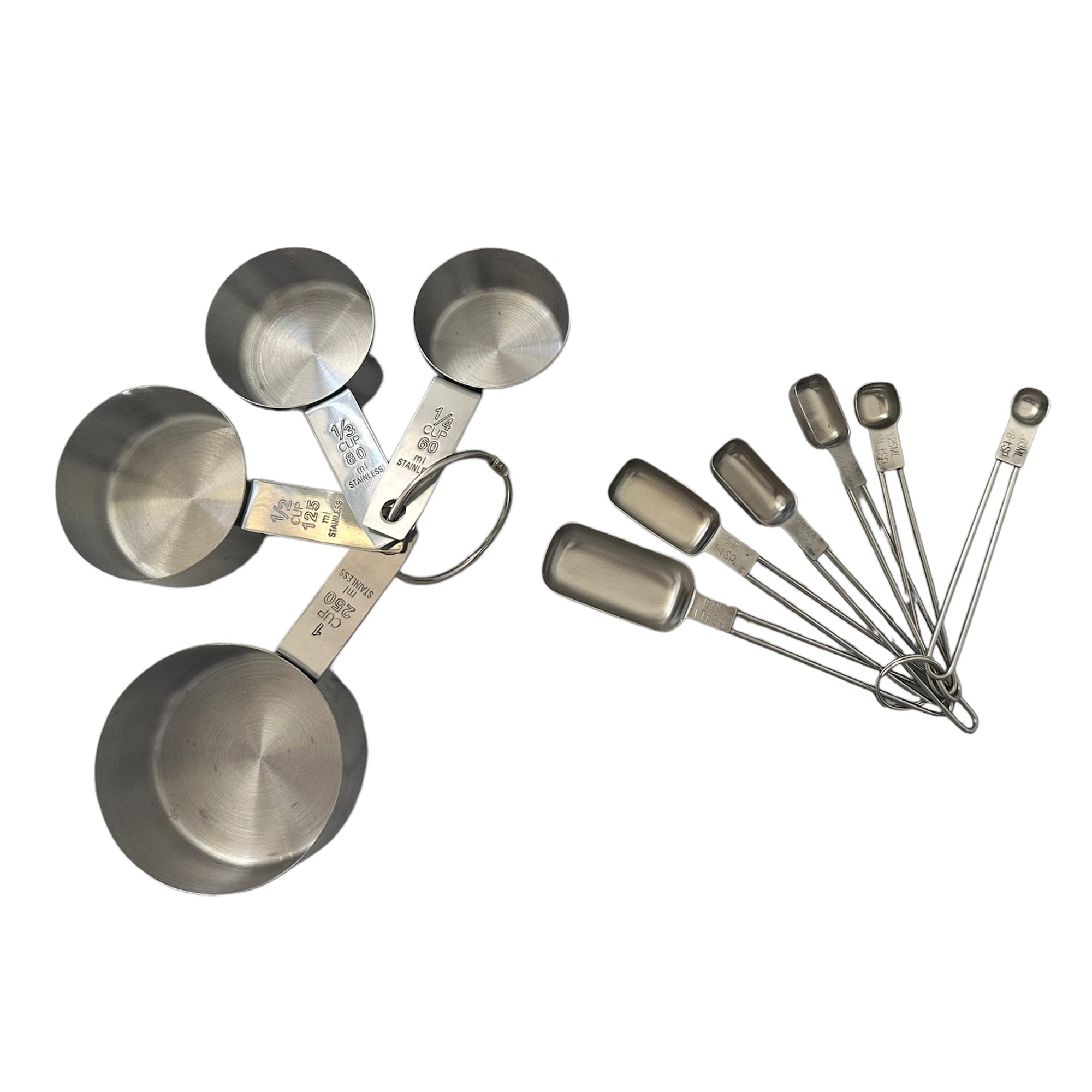 Fox Run Stainless Steel Measuring Cup/Spoon Set, Silver, 6.5 X 3.2 X 2''