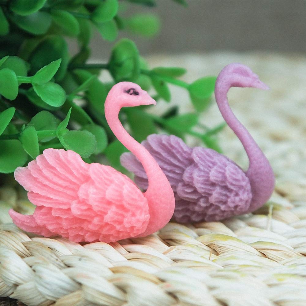 2 Pack Swan Silicone Fondant Molds Swan Chocolate Candy Sugar Craft Gum Paste Mold Cake Decorating Tools Polymer Clay Resin Mold