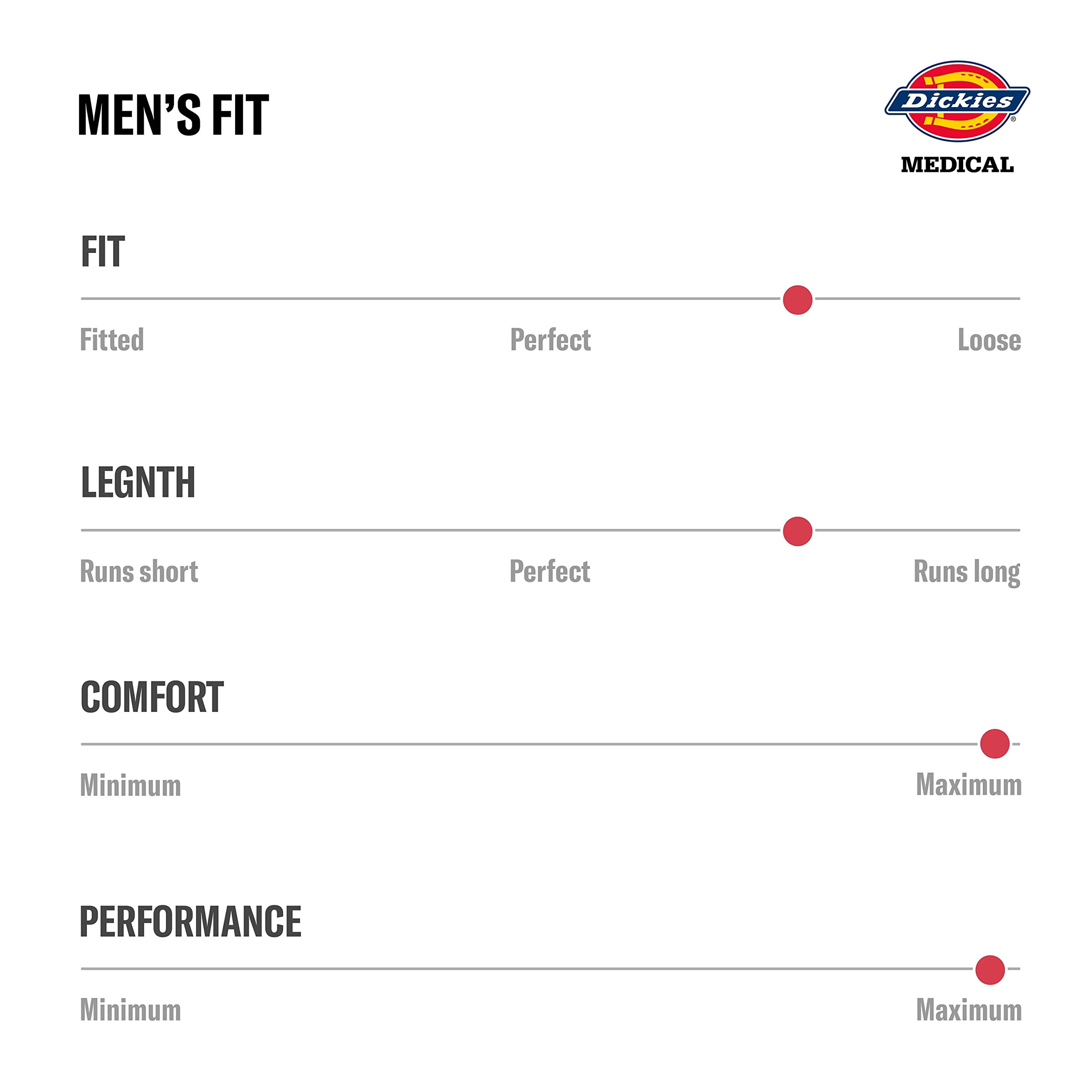 Dickies Mens Big And Tall Signature Elastic Waist Scrubs Pant, Pewter, Xxxx-Large