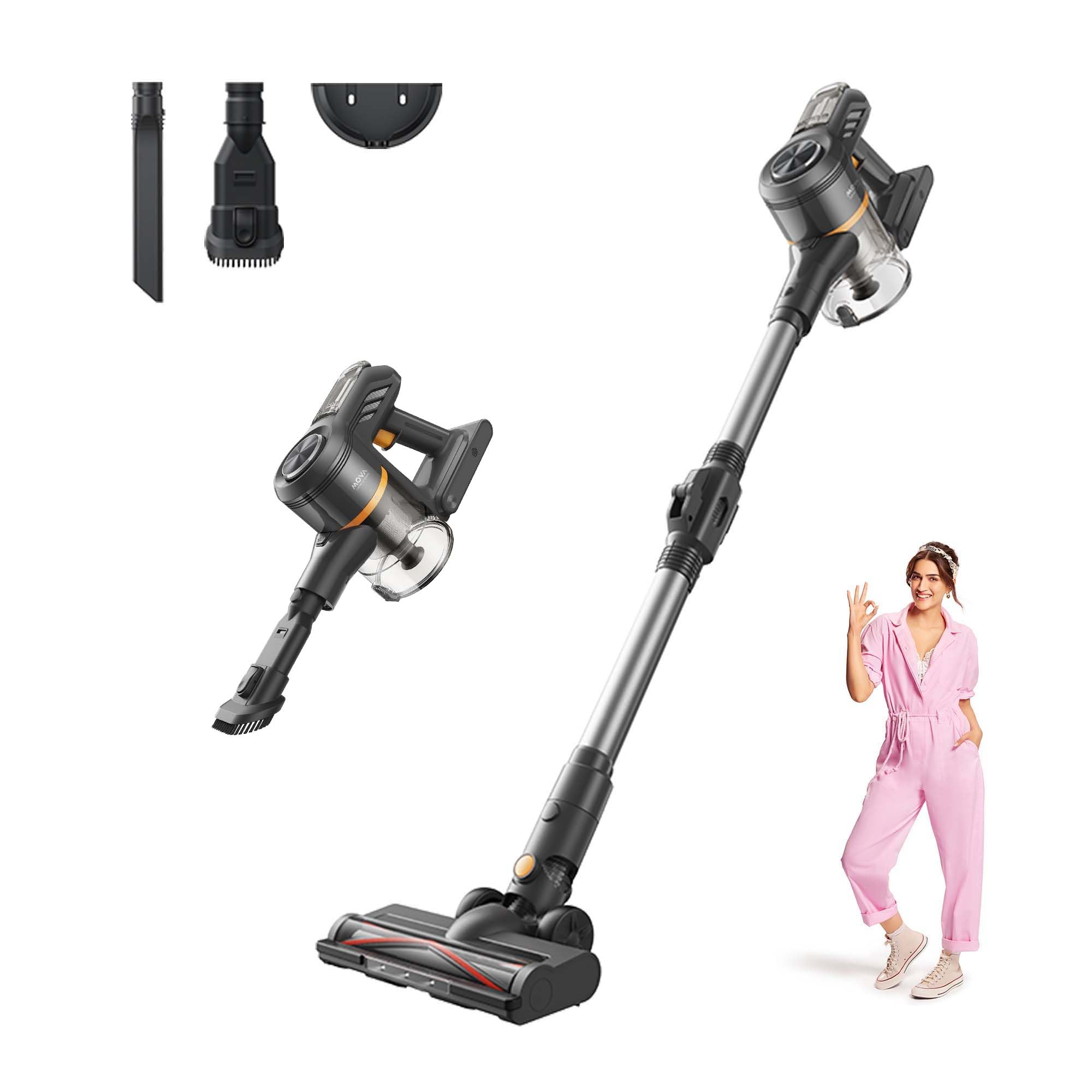 Dreame Mova J20 Cordless Stick Vacuum Cleaner, 17K Pa Powerful Suction, 6X2200 Mah Battery, 50 Minutes Running Time, Folding Tub
