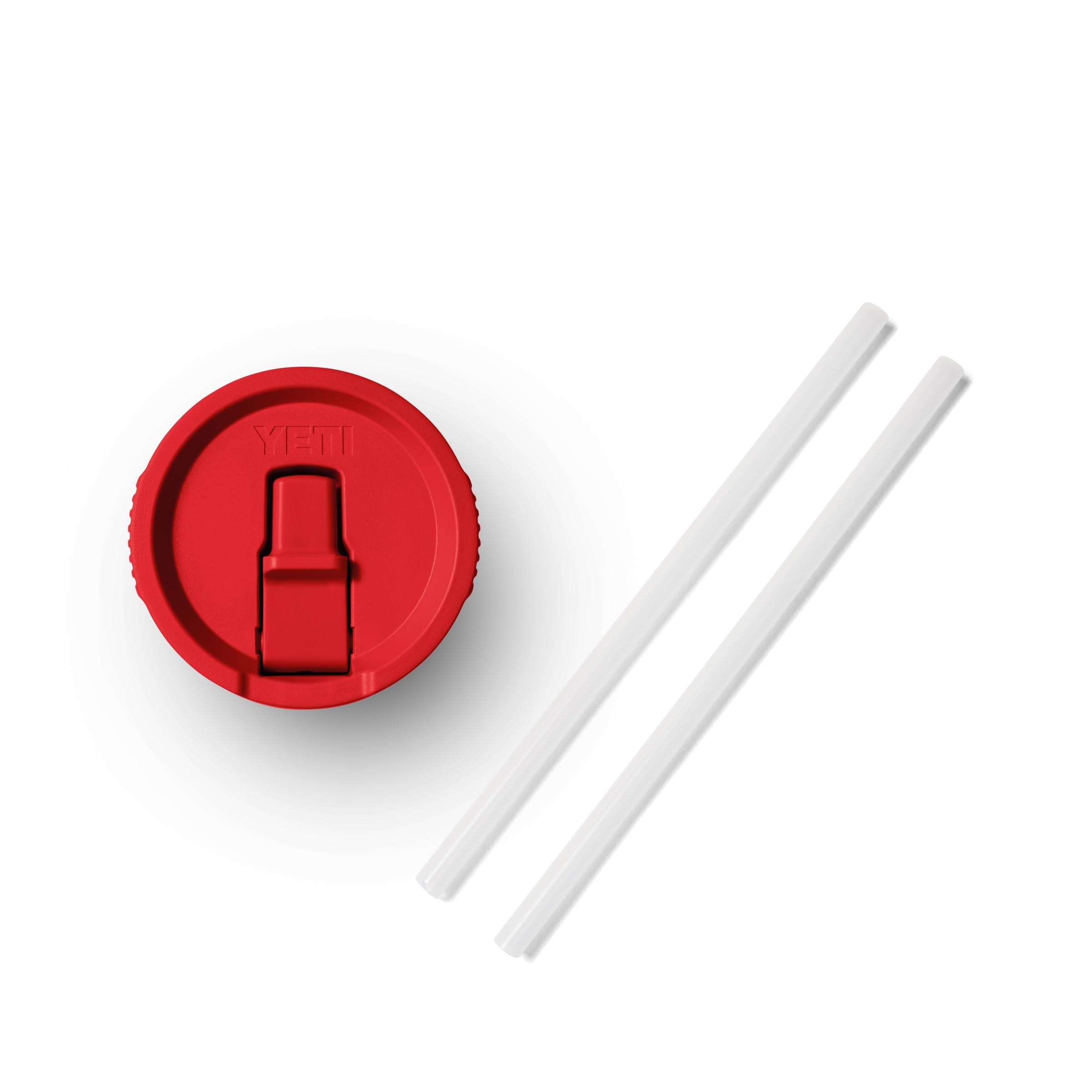 YETI Rambler 20 oz Travel Mug Straw Lid, Rescue Red