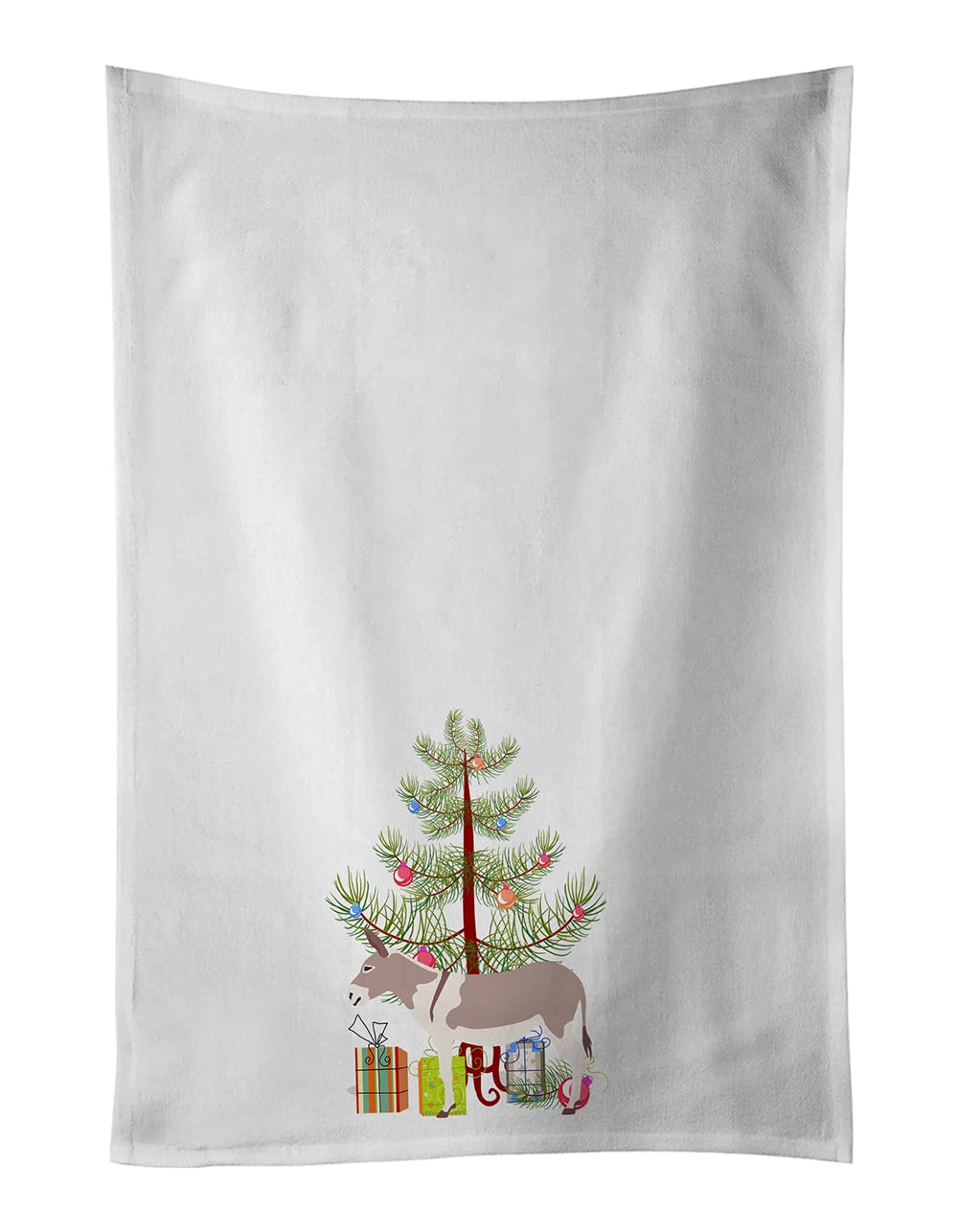 Australian Teamster Donkey Christmas White Kitchen Towel Set of 2