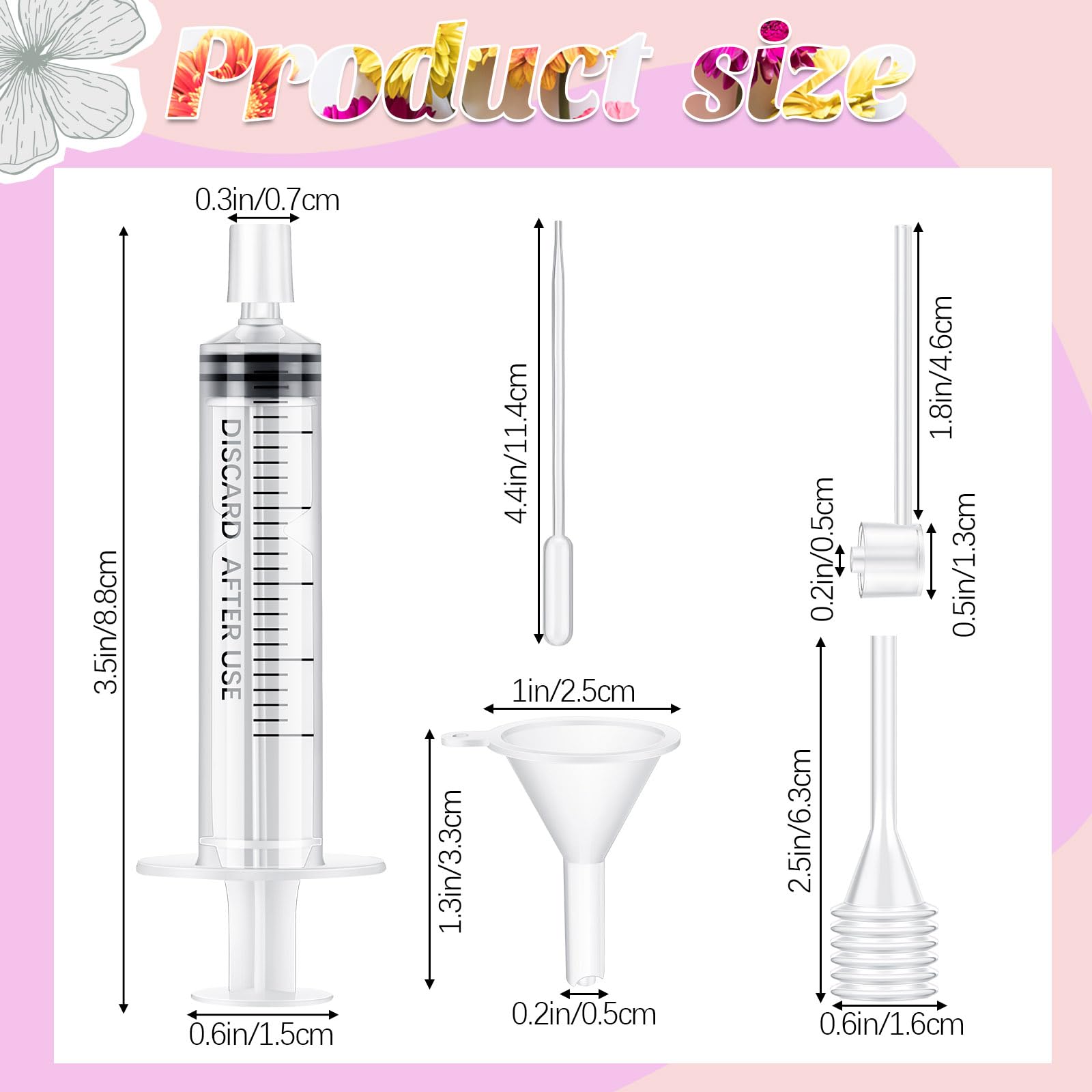 Geiserailie 25 Pcs Perfume Refill Pump Tools Perfume Dispenser Transfer Kit Include Funnels, Dispenser Pumps, Syringes, Droppers